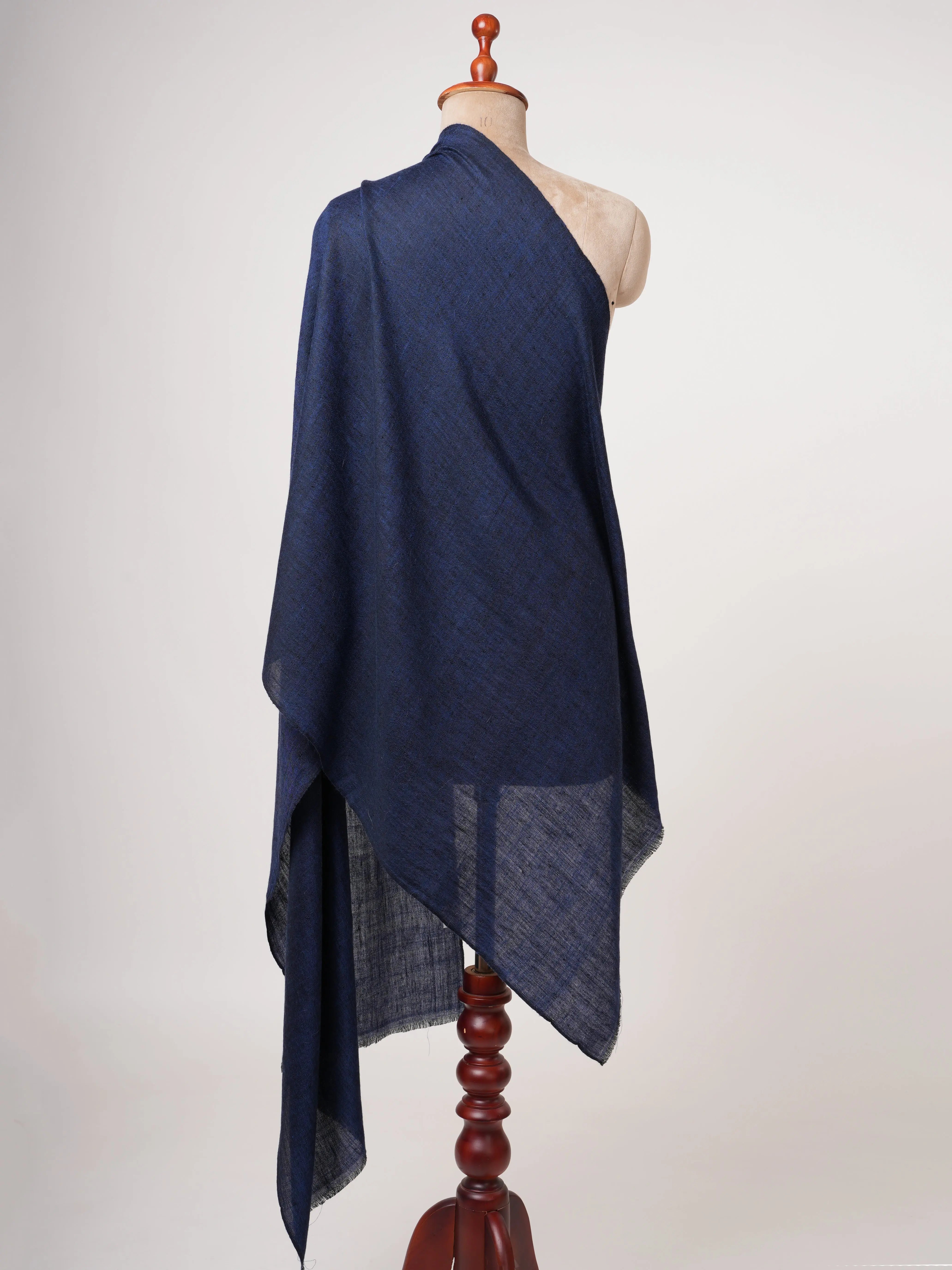 Dark Blue Featherlight Cashmere Scarf – Soft & Luxurious Shahkaar