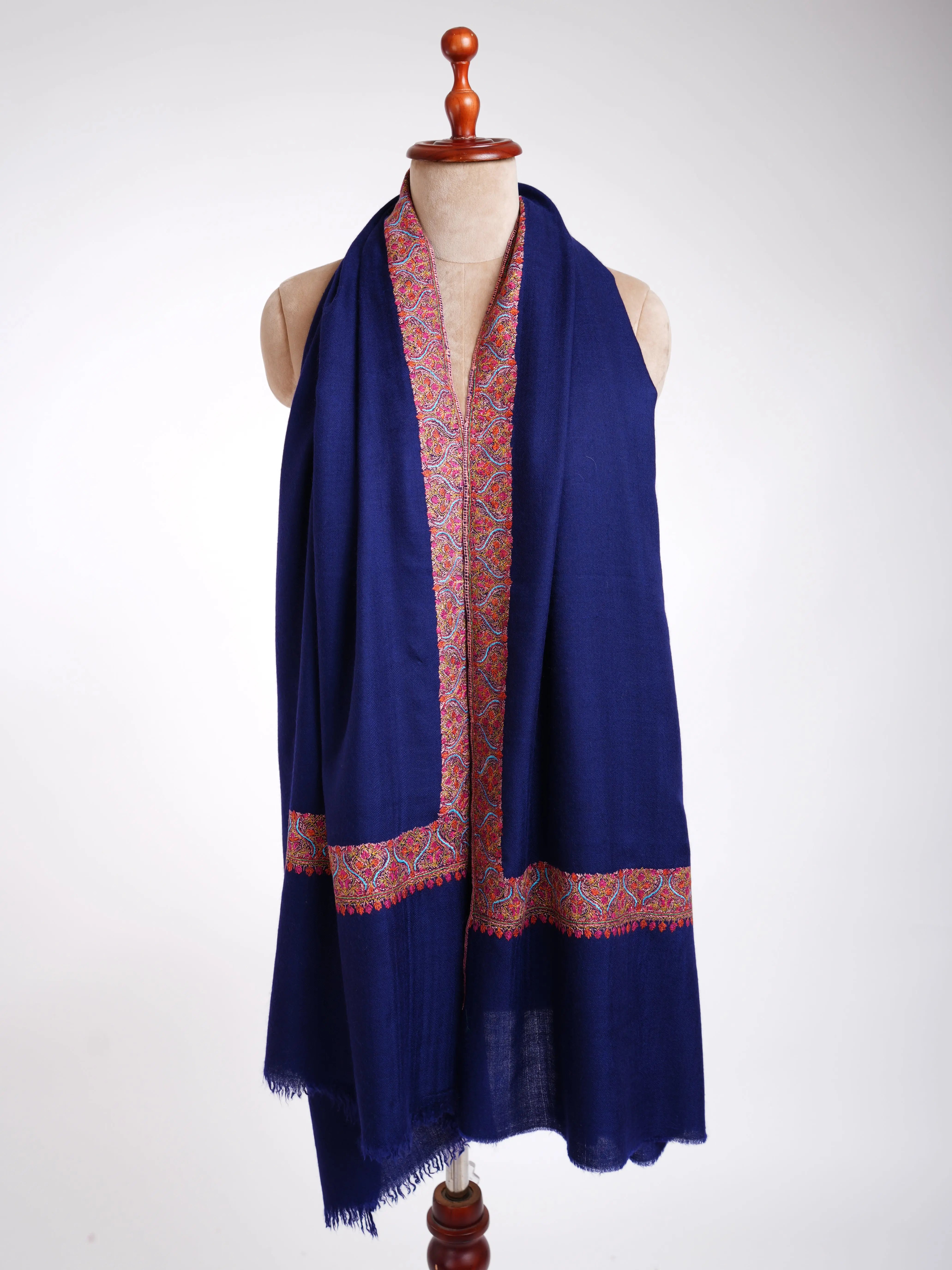 Dark Blue Pure Pashmina Collection Shawls Shahkaar