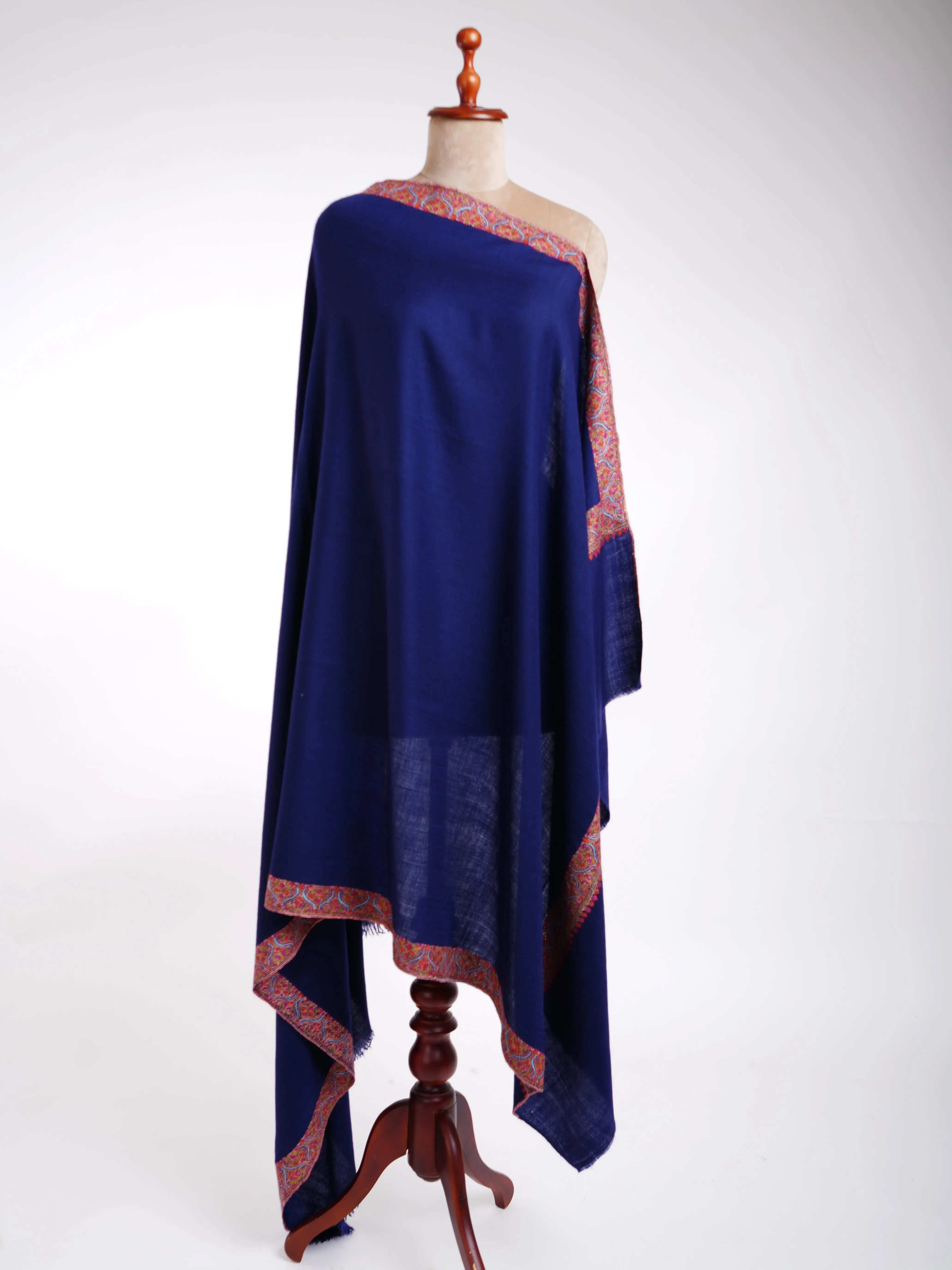 Dark Blue Pure Pashmina Collection Shawls Shahkaar