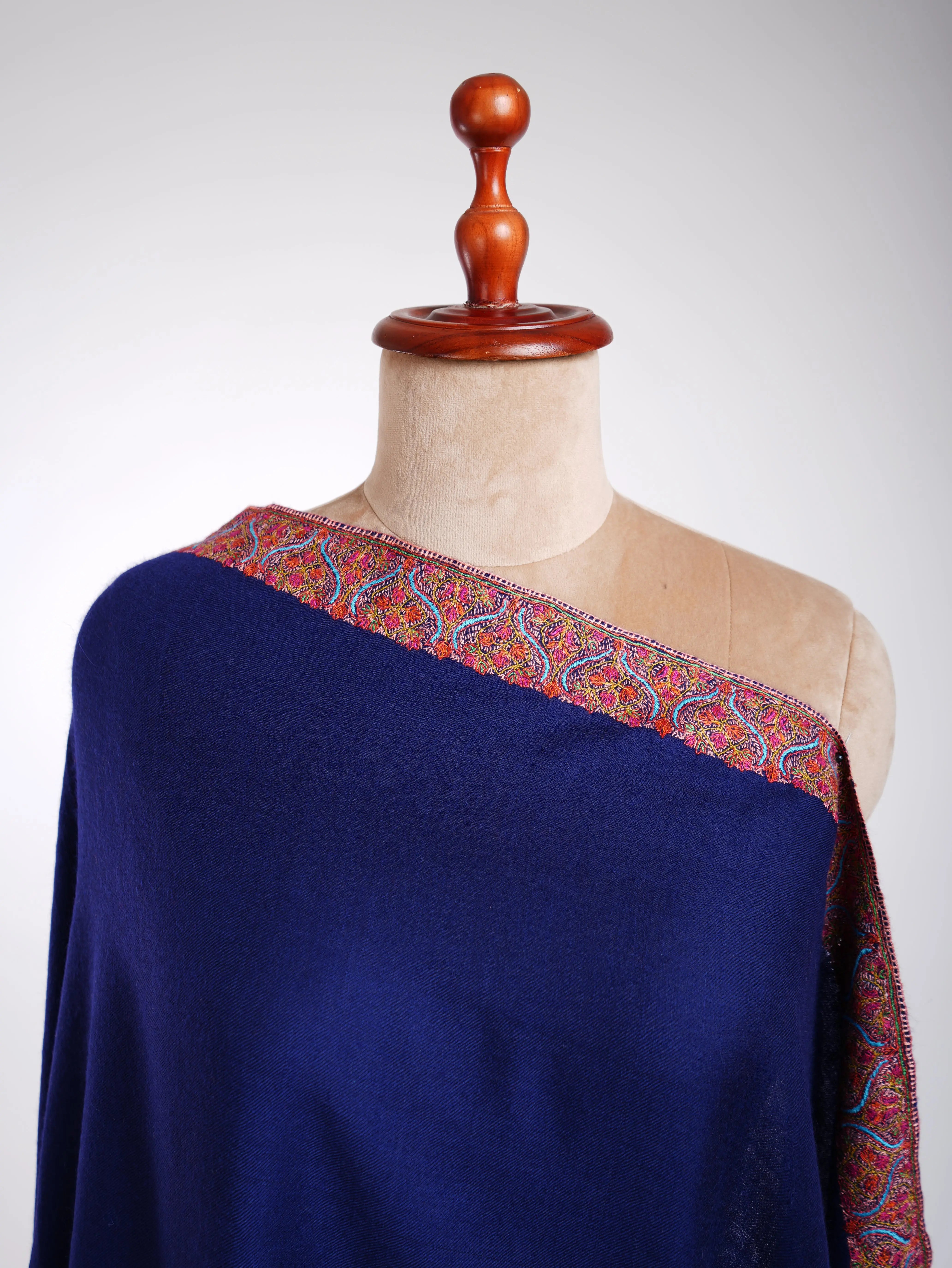 Dark Blue Pure Pashmina Collection Shawls Shahkaar