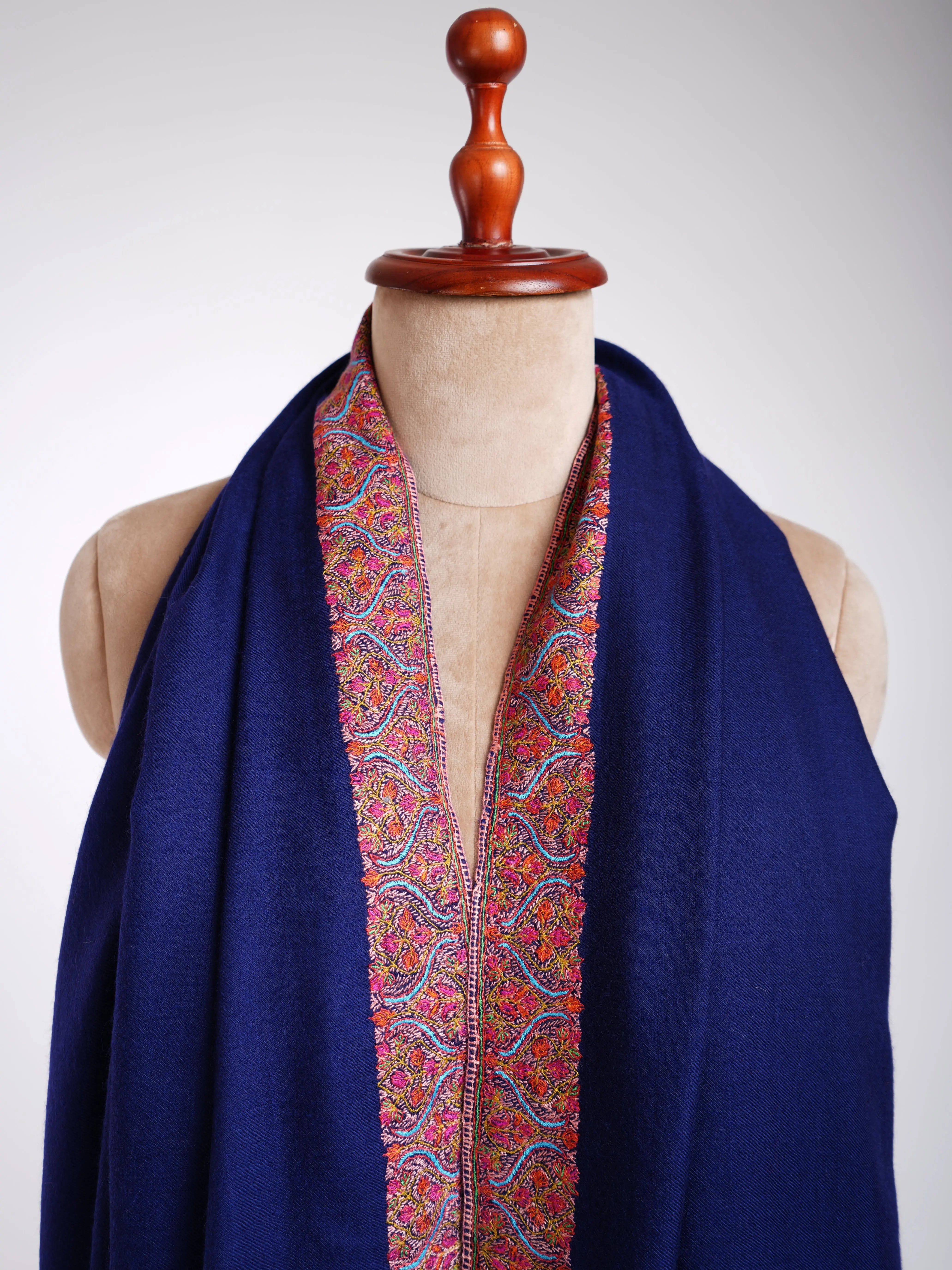 Dark Blue Pure Pashmina Collection Shawls Shahkaar
