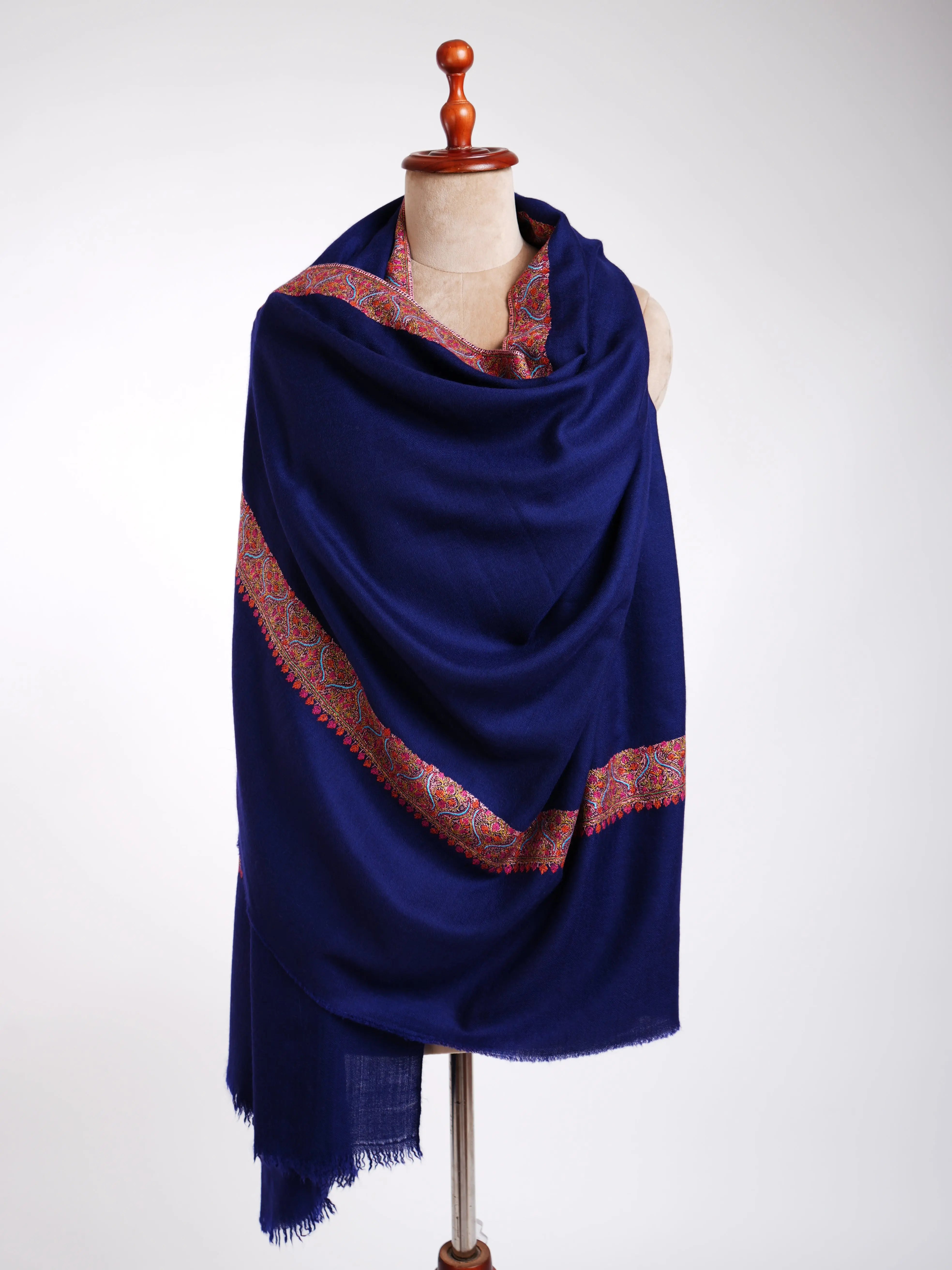 Dark Blue Pure Pashmina Collection Shawls Shahkaar