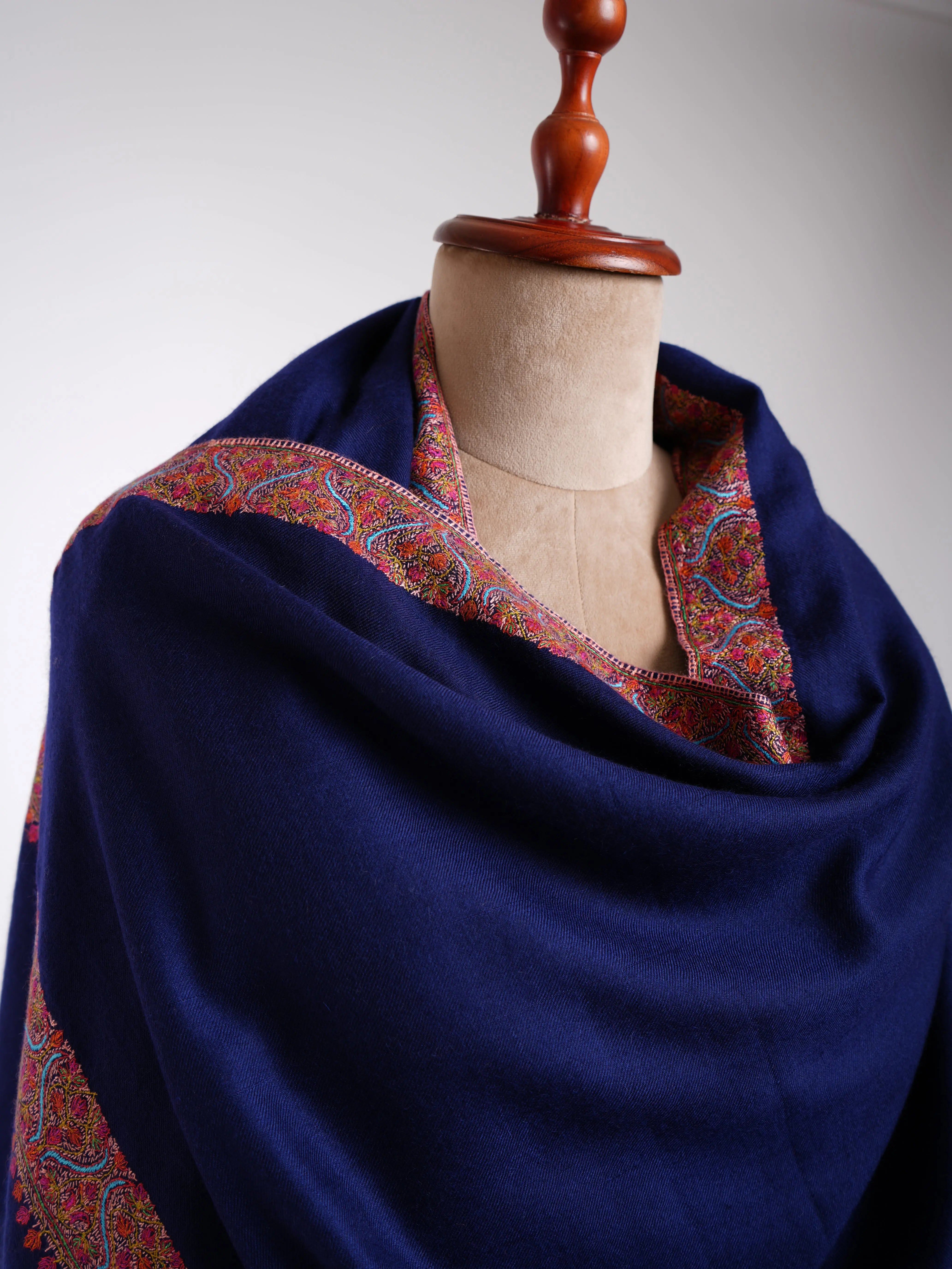 Dark Blue Pure Pashmina Collection Shawls Shahkaar