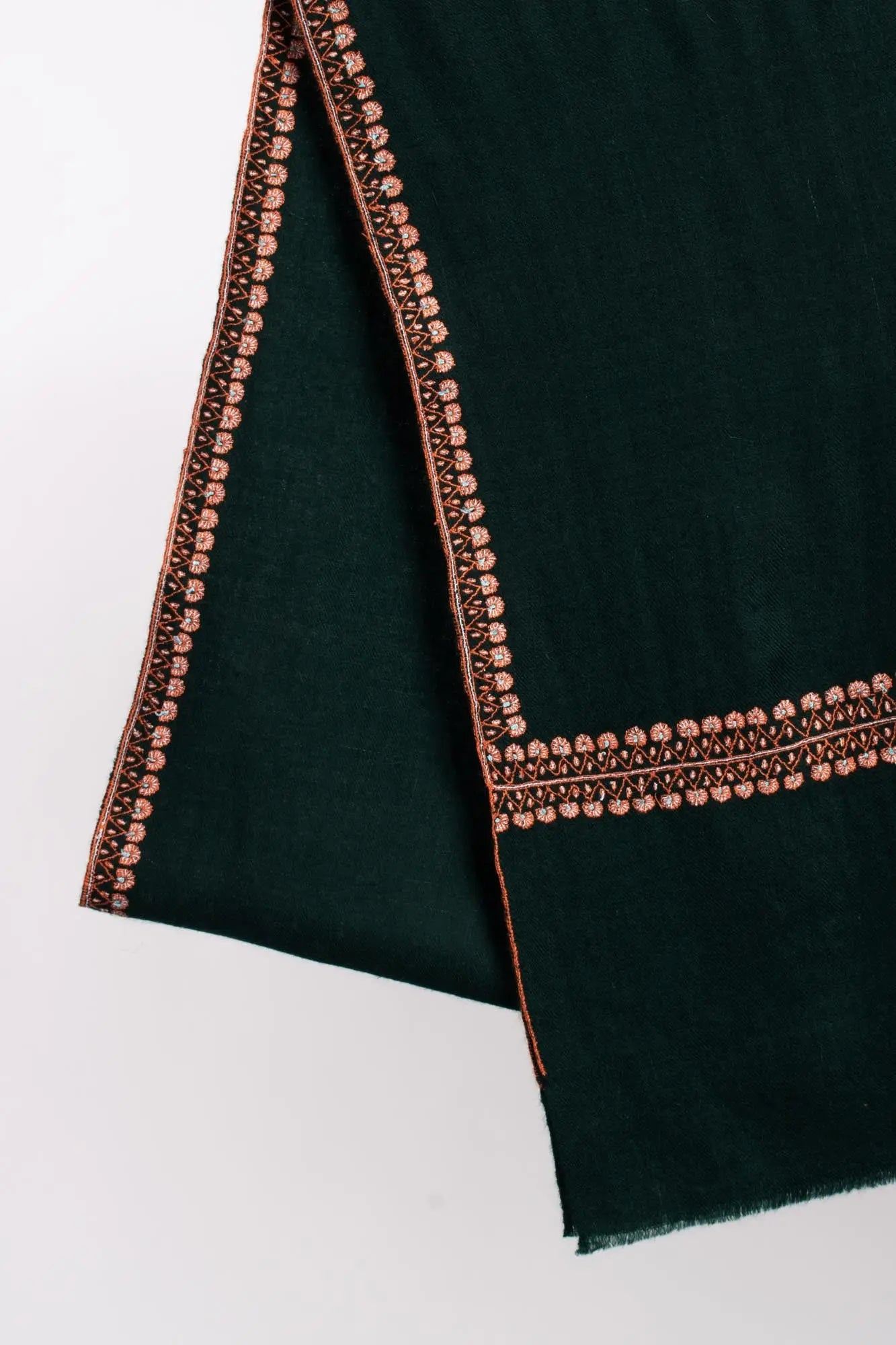 Dark Green Cashmere Neck Scarf - AUSTELL Shahkaar