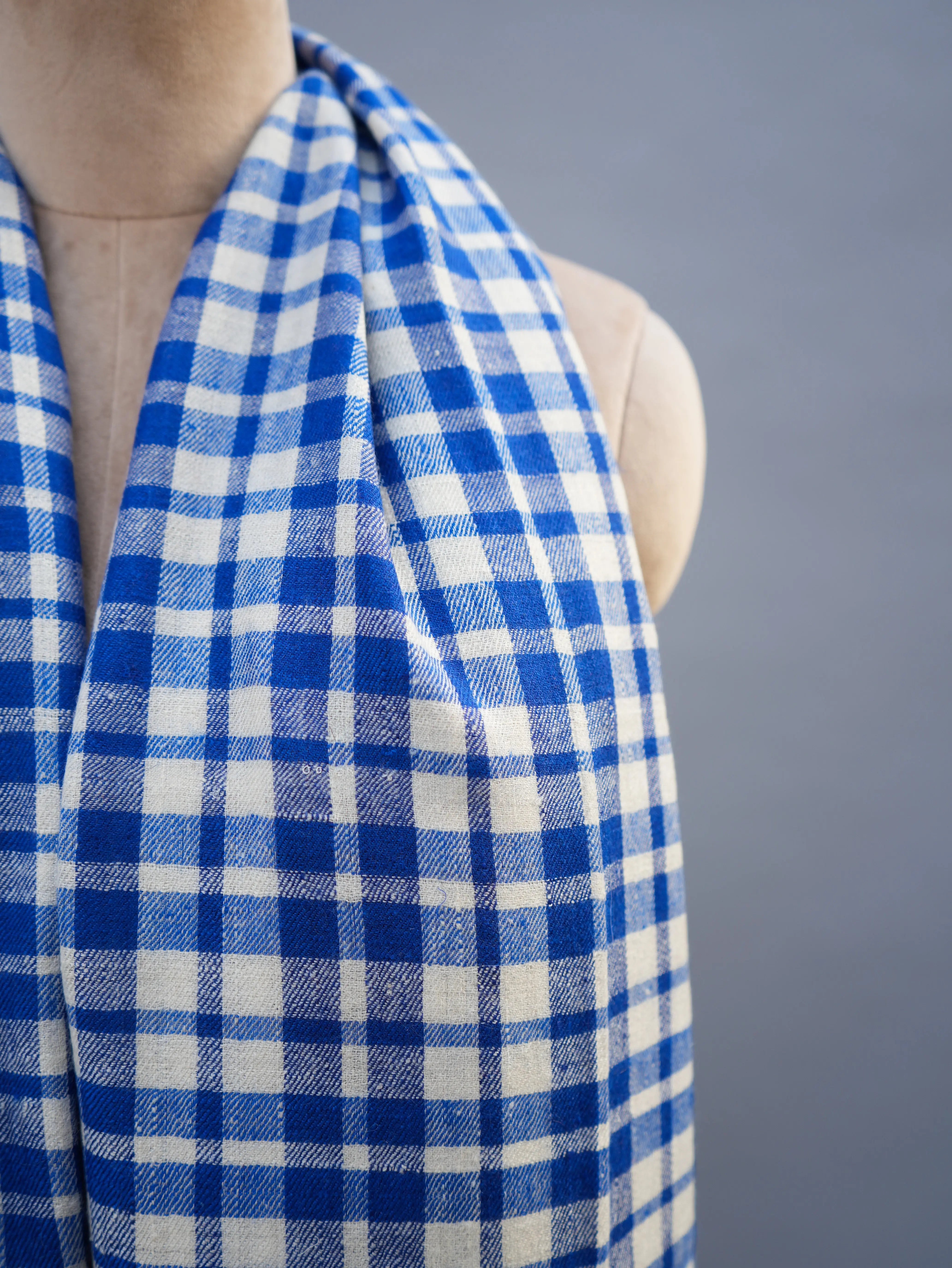 Decent Blue Handwoven Pashmina Shawl Shahkaar