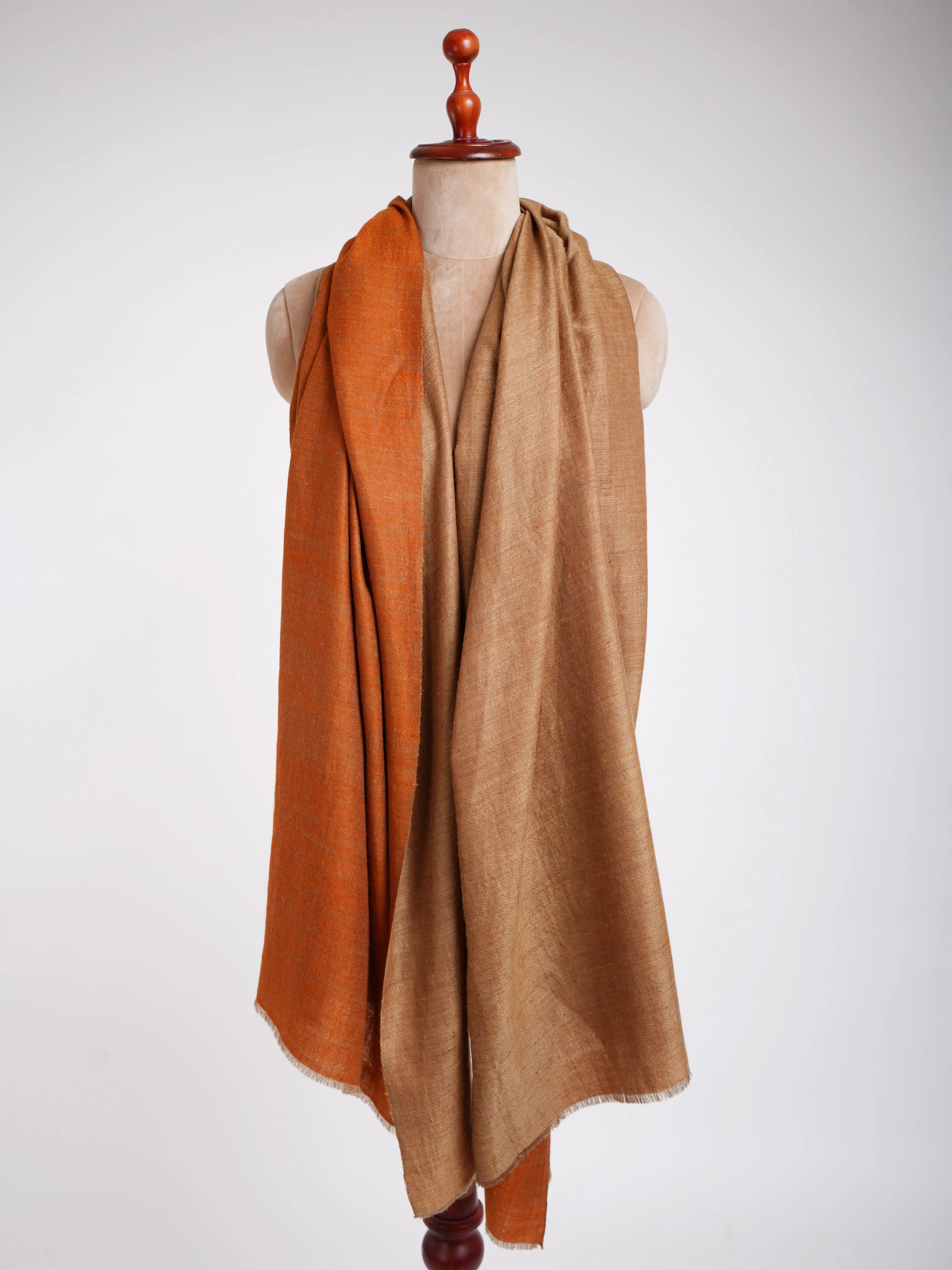 Dorukha Hand Spun Pashmina Shawl Autumn Maple Shahkaar