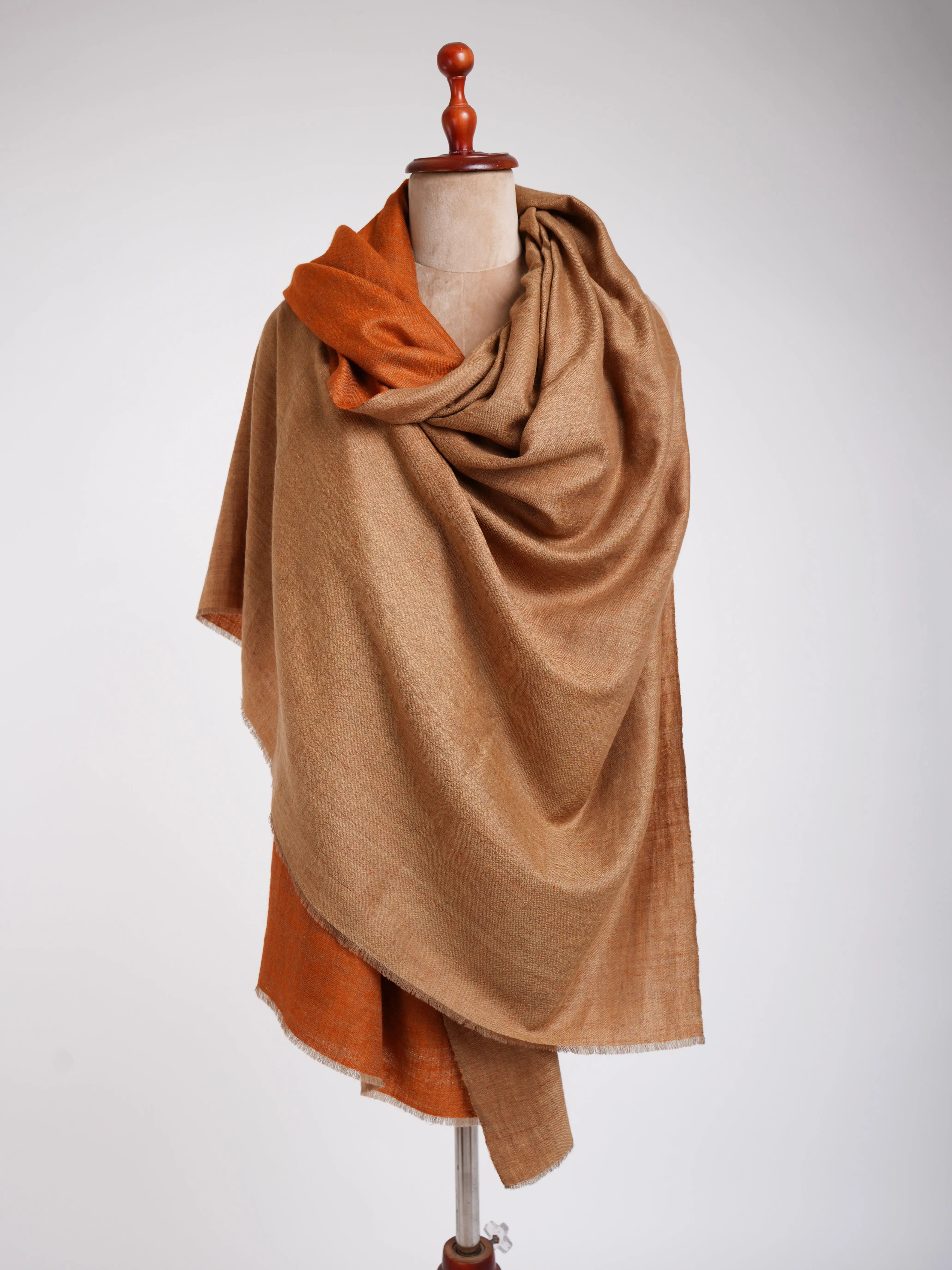 Dorukha Hand Spun Pashmina Shawl Autumn Maple Shahkaar