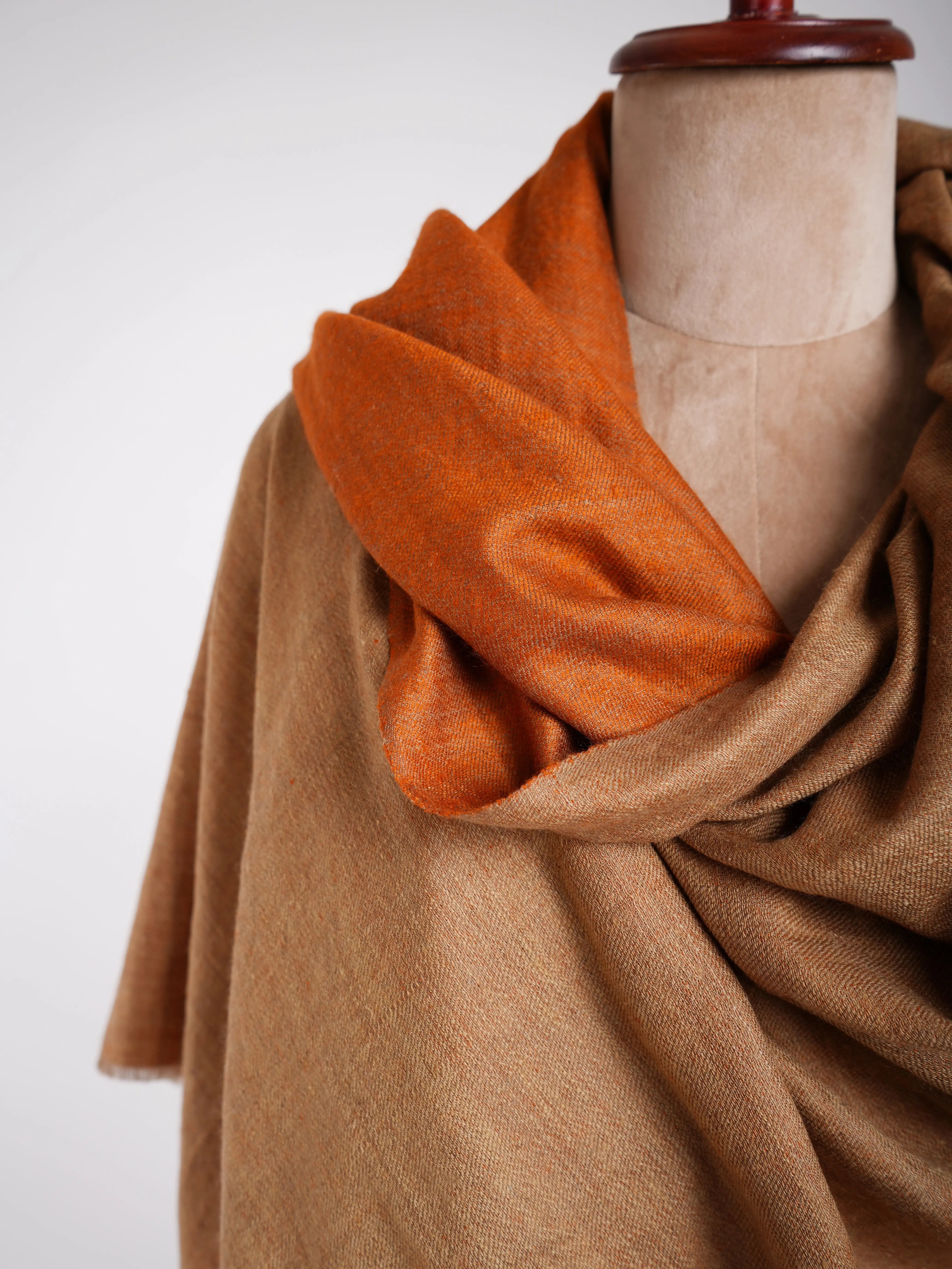 Dorukha Hand Spun Pashmina Shawl Autumn Maple Shahkaar