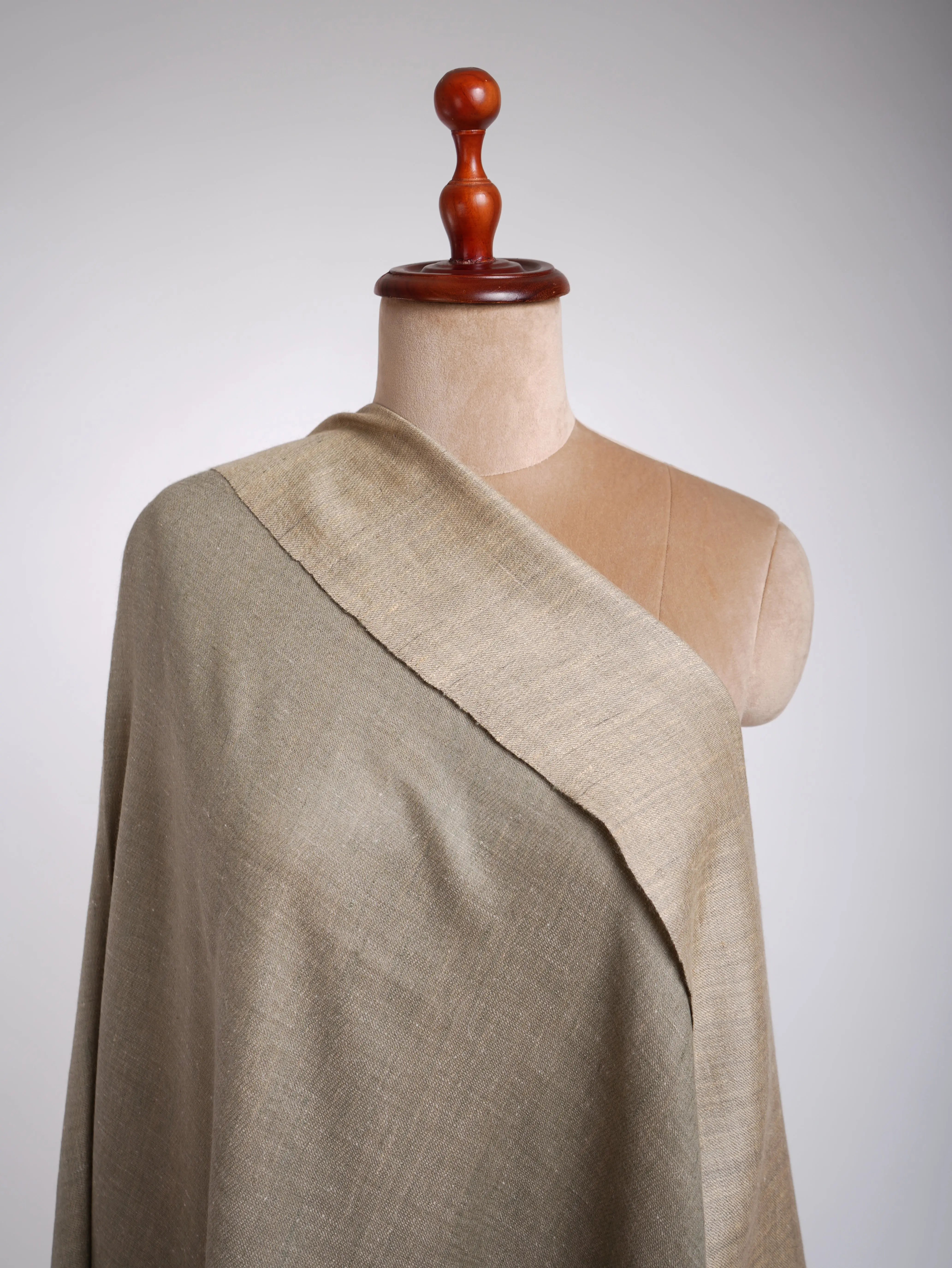 Dual Shade Handwoven Pashmina Shawl Leek Green Shahkaar