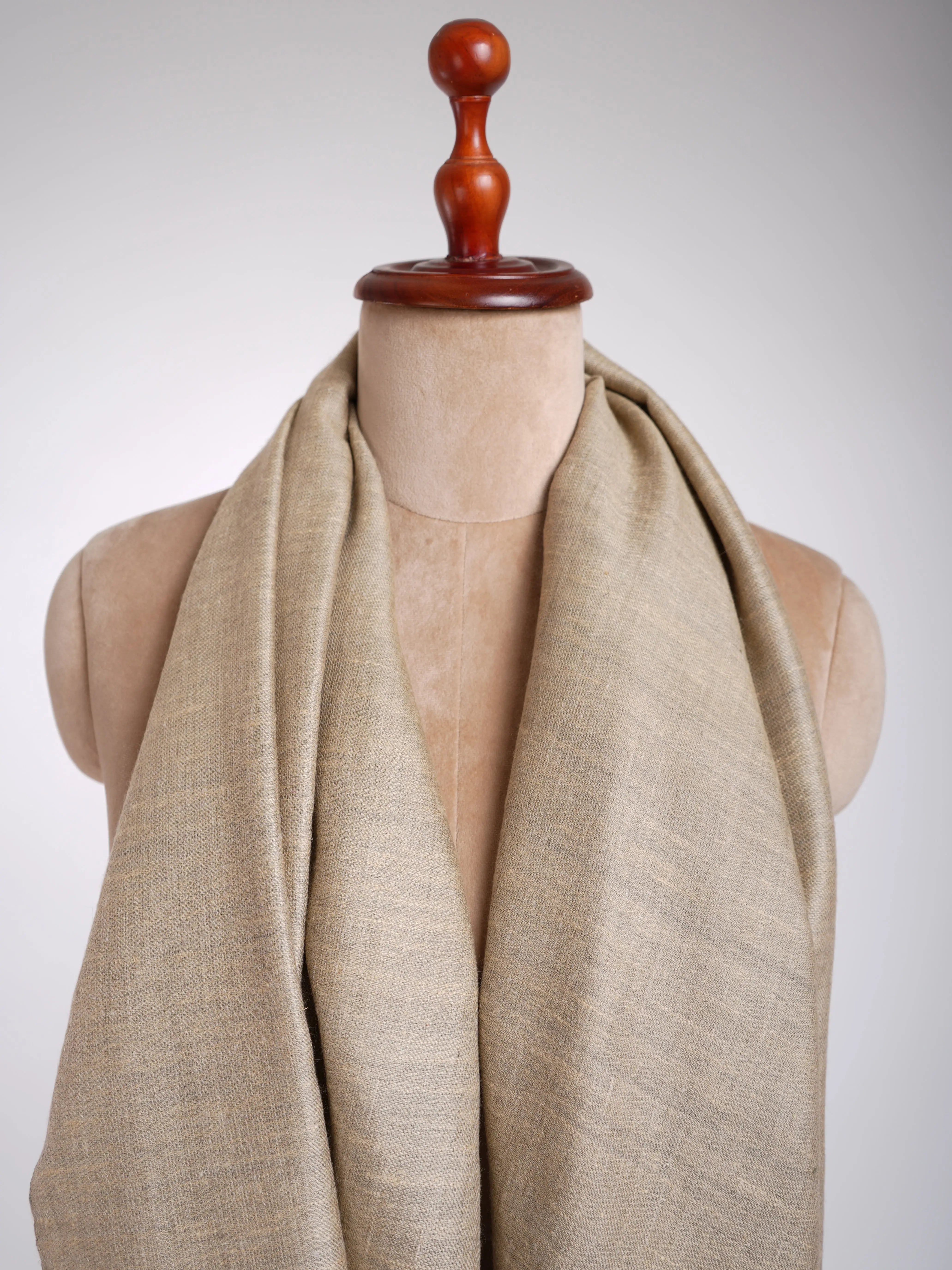 Dual Shade Handwoven Pashmina Shawl Leek Green Shahkaar
