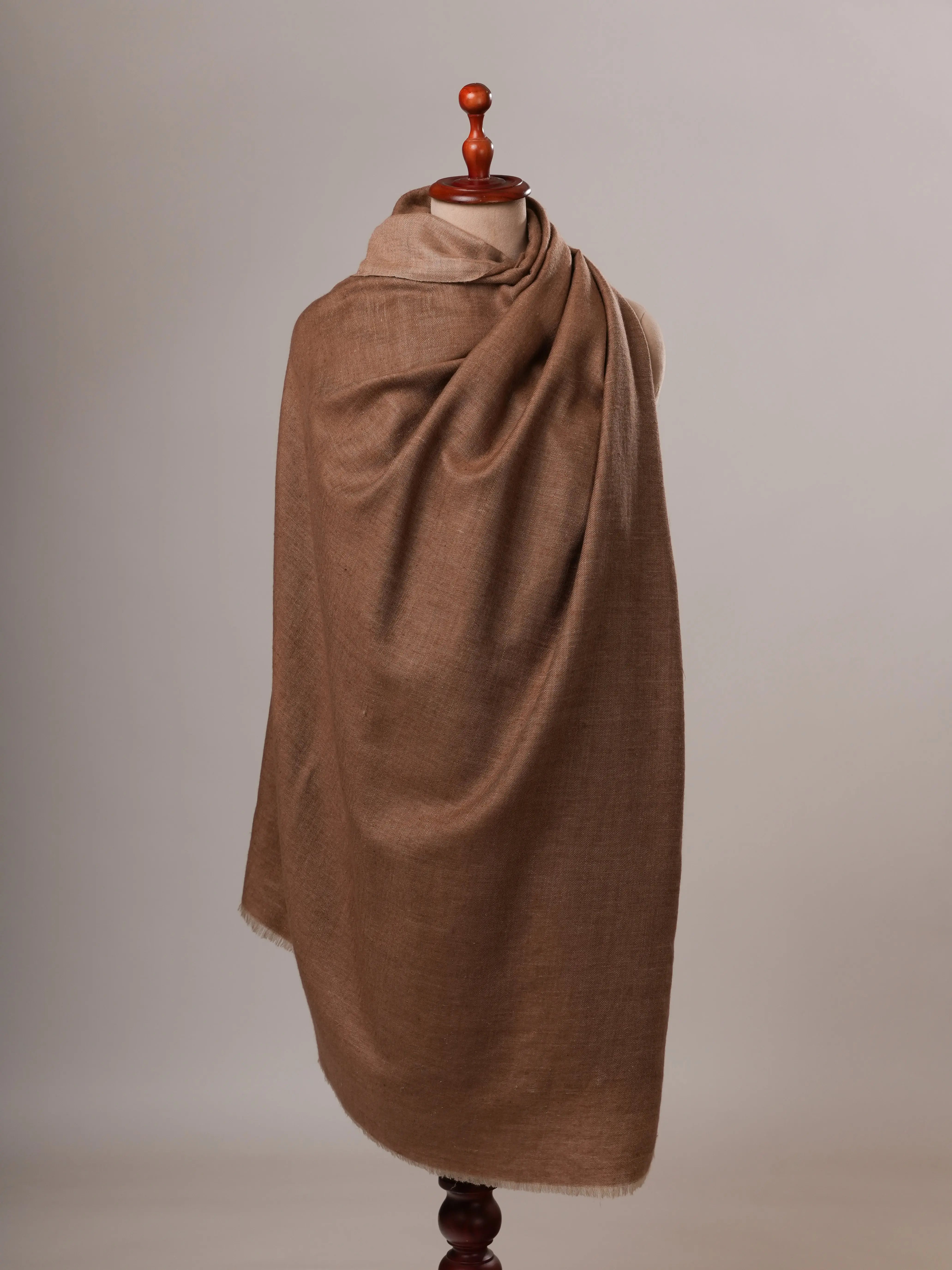 Dual Tone Handspun Handwoven Pure Pashmina Shawl Shahkaar