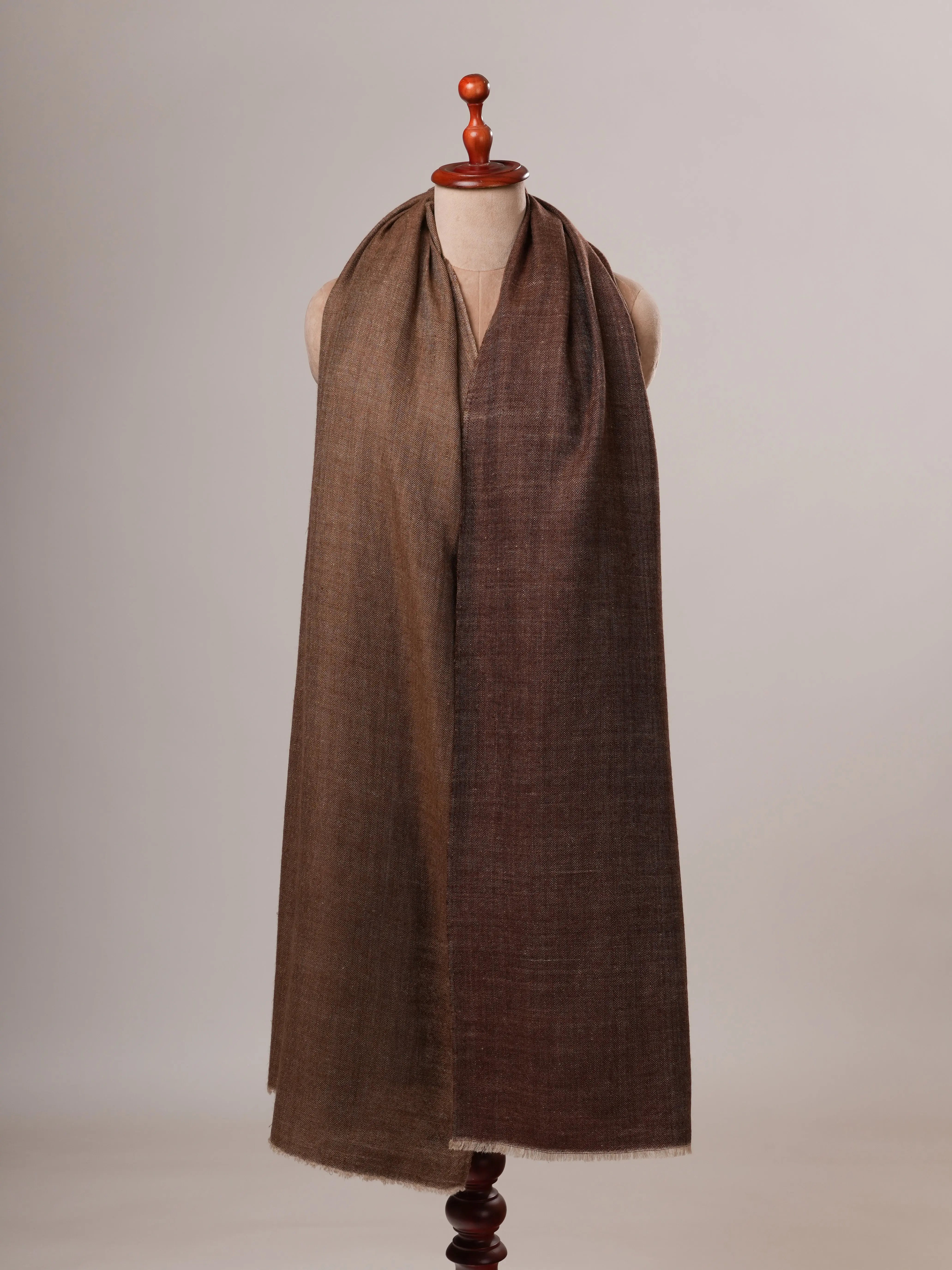 Dual Tone Handspun Soft Handwoven Pashmina Shawl Shahkaar