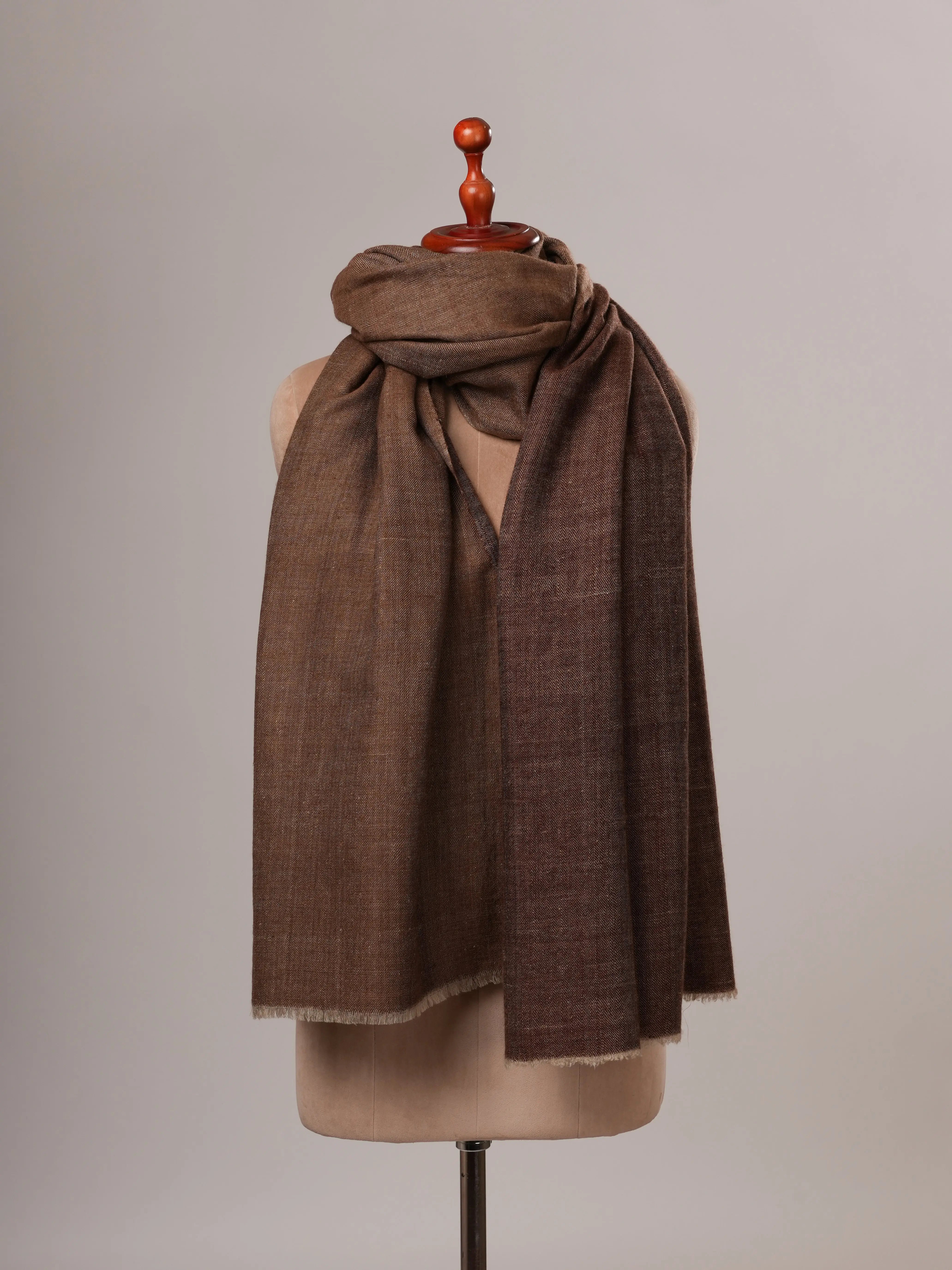 Dual Tone Handspun Soft Handwoven Pashmina Shawl Shahkaar