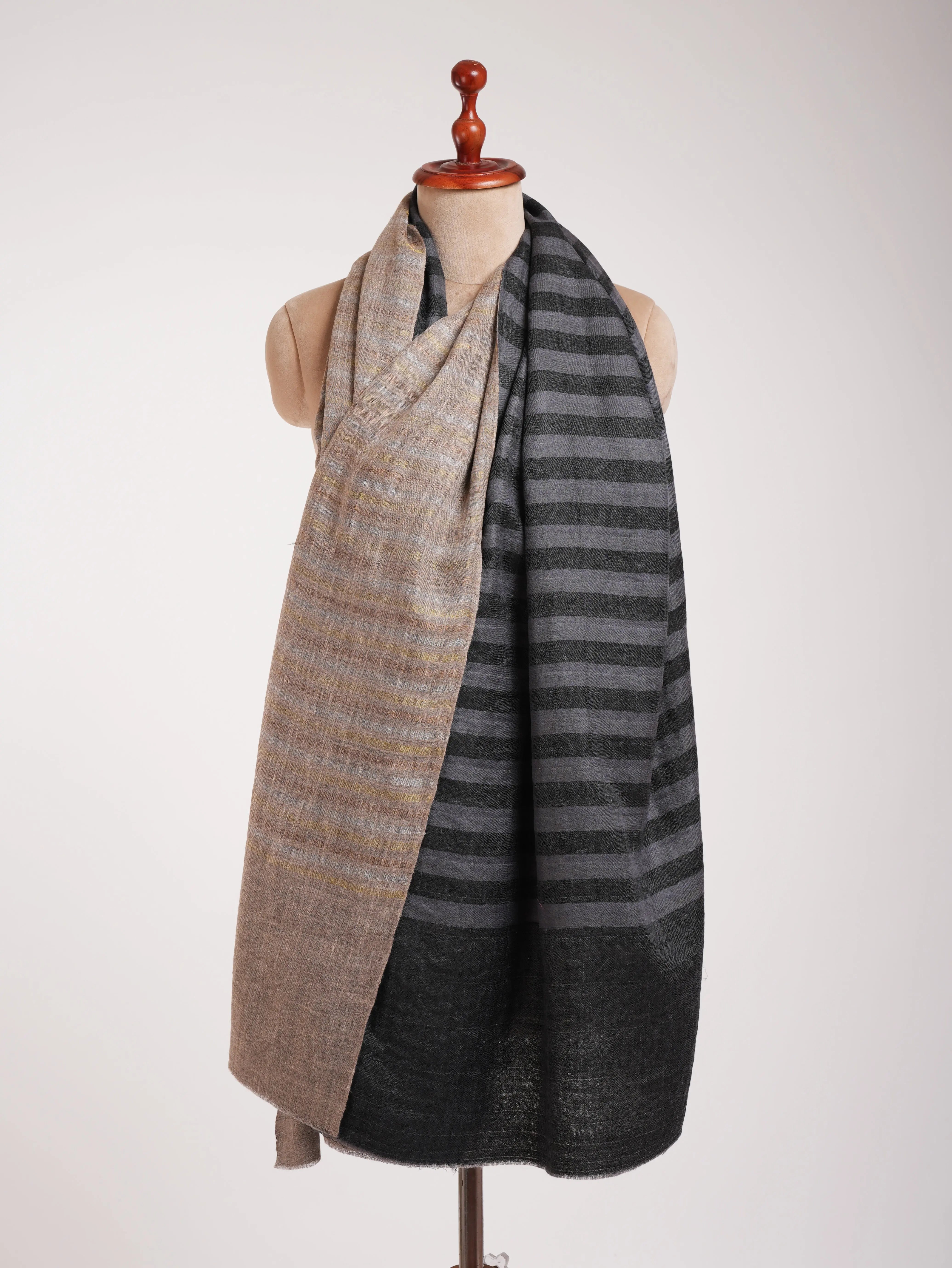 Dual Tone Handwoven Authentic Pashmina Wrap Shahkaar