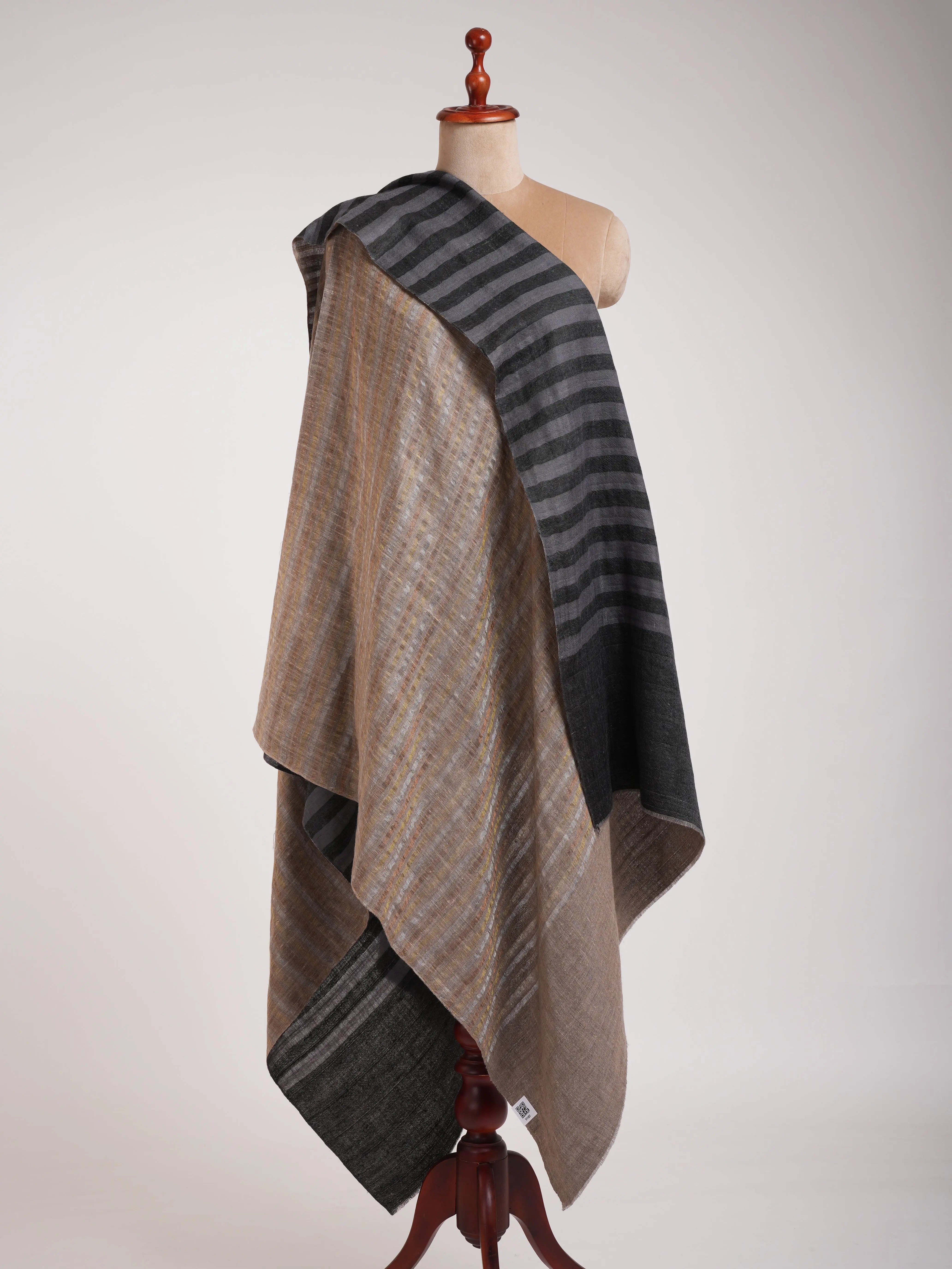 Dual Tone Handwoven Authentic Pashmina Wrap Shahkaar