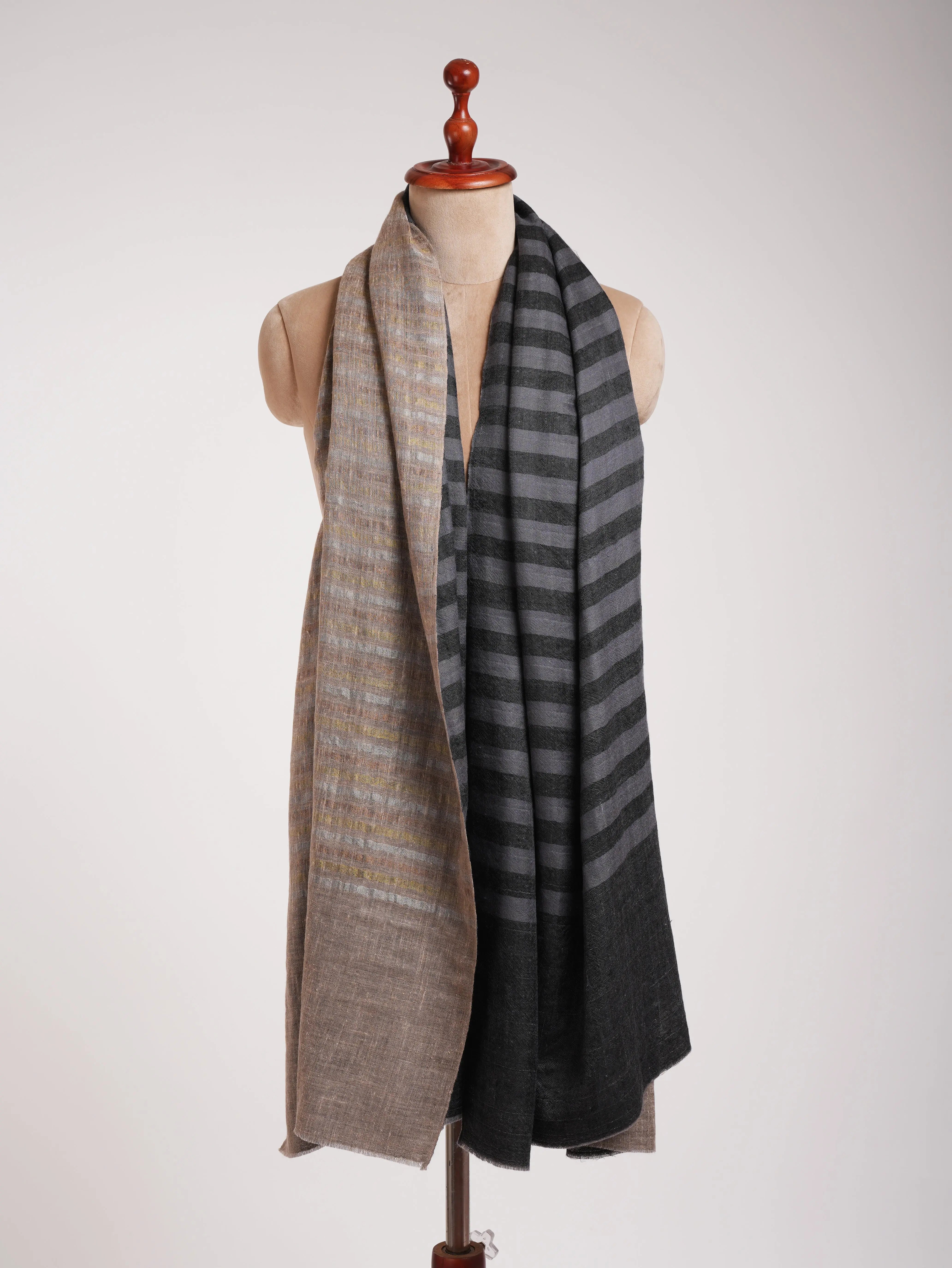 Dual Tone Handwoven Authentic Pashmina Wrap Shahkaar