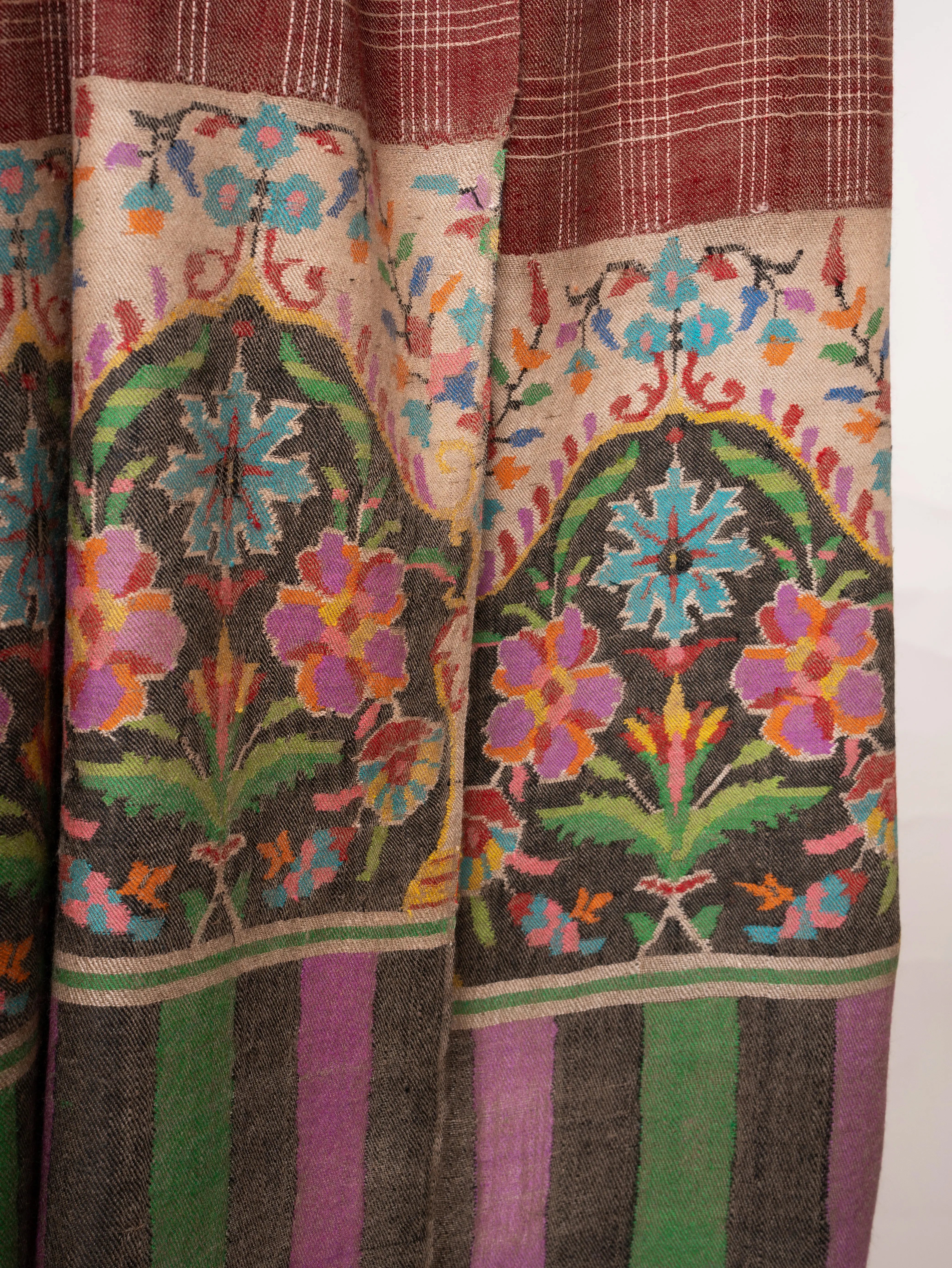 Dual Tone Kani Pashmina Shawl Soft Handwoven Cashmere by Shahkaar Shahkaar