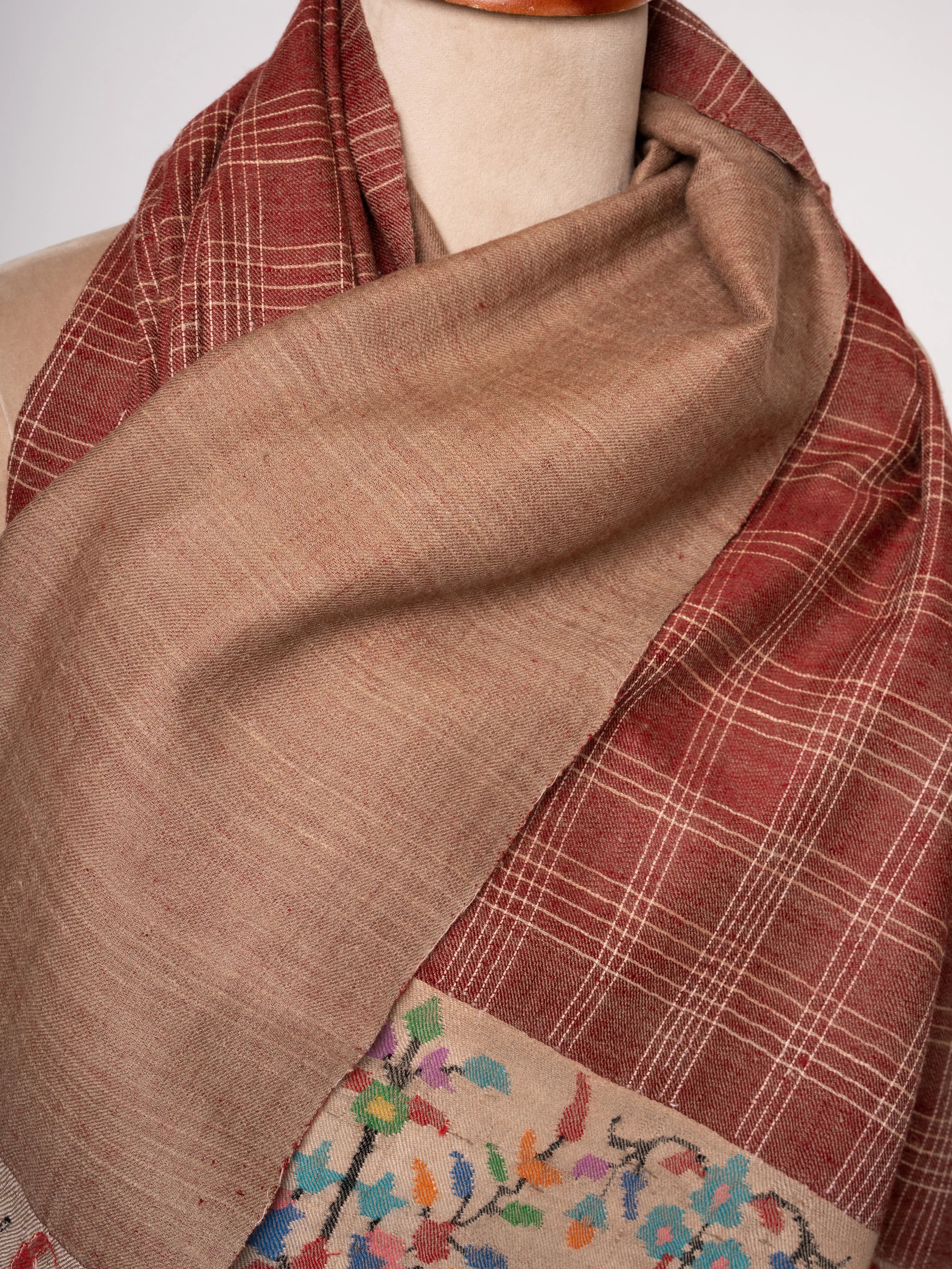Dual Tone Kani Pashmina Shawl Soft Handwoven Cashmere by Shahkaar Shahkaar