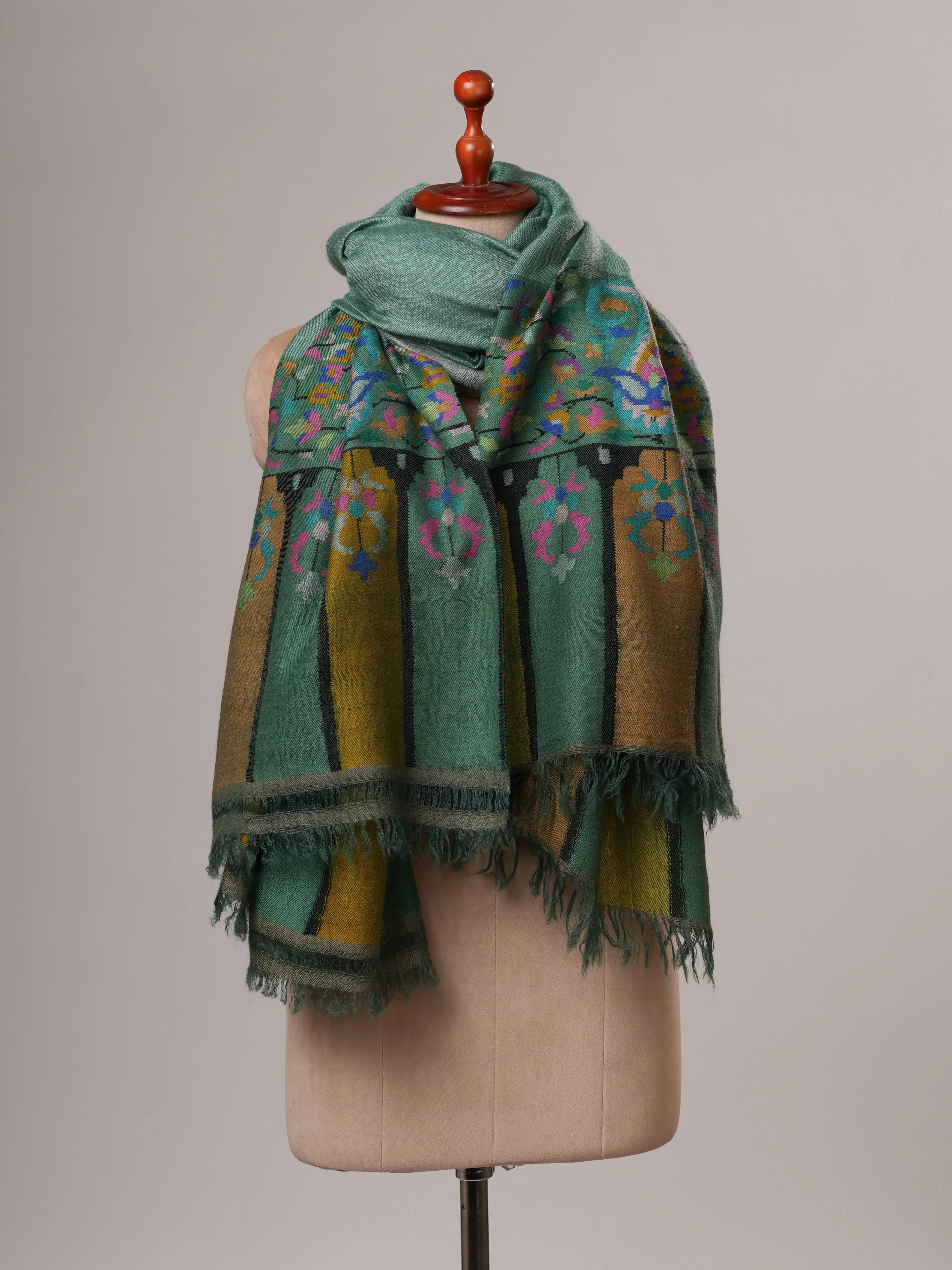 Dual Tone Oversized Handloomed Kani Pashmina Shawl Shahkaar