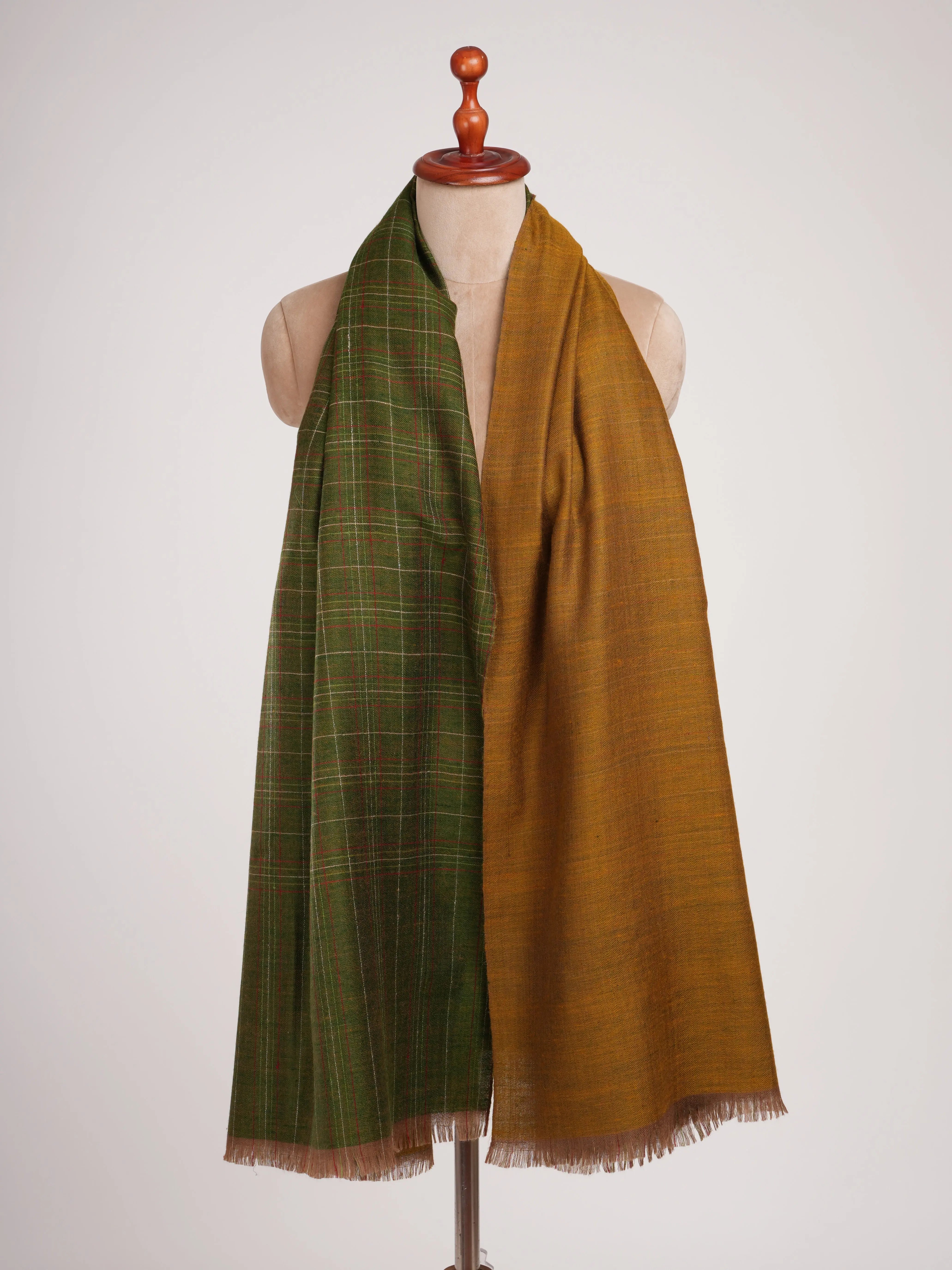 Dualshade Handwoven Kashmiri Pashmina Shawl Shahkaar