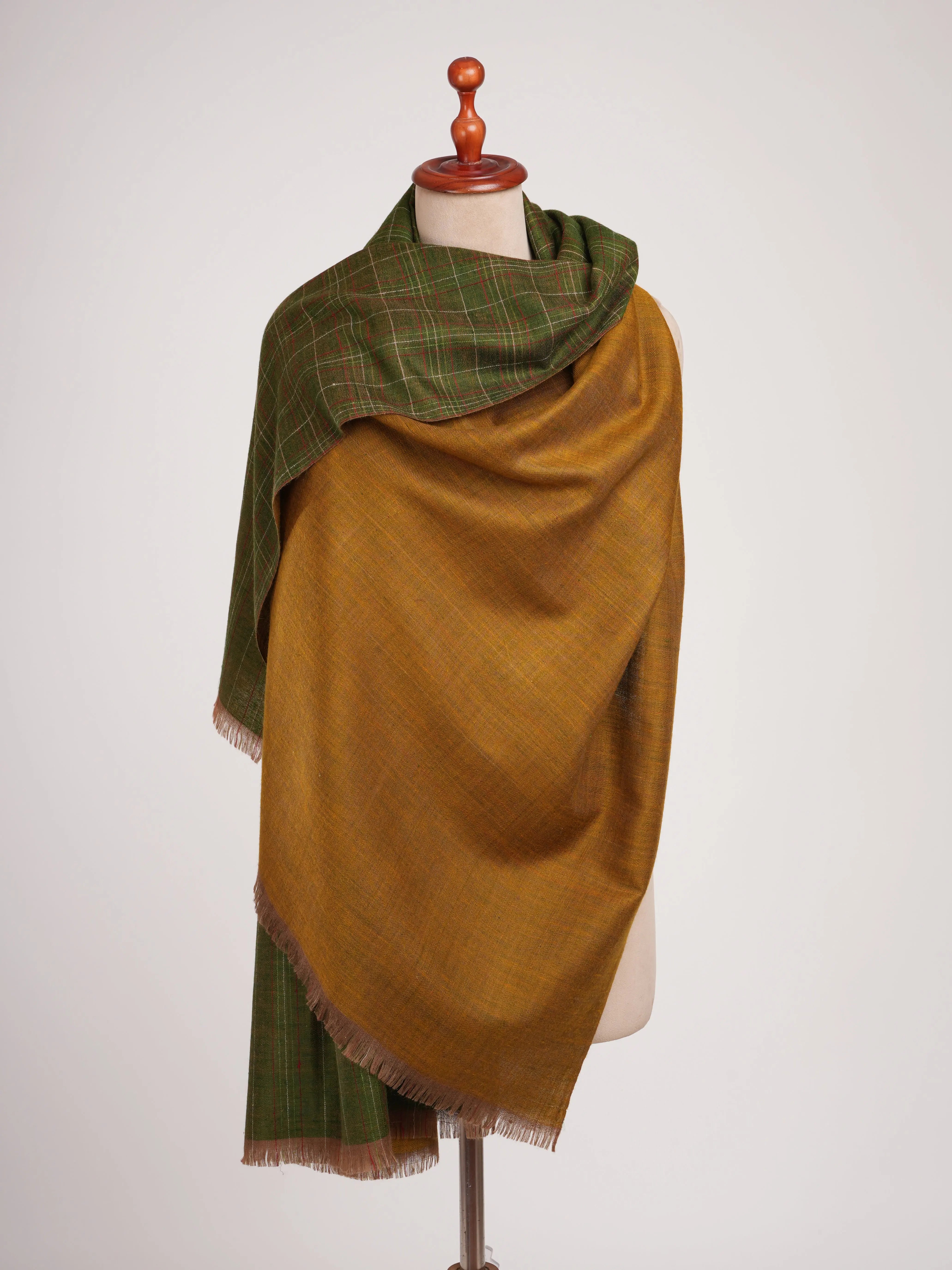 Dualshade Handwoven Kashmiri Pashmina Shawl Shahkaar