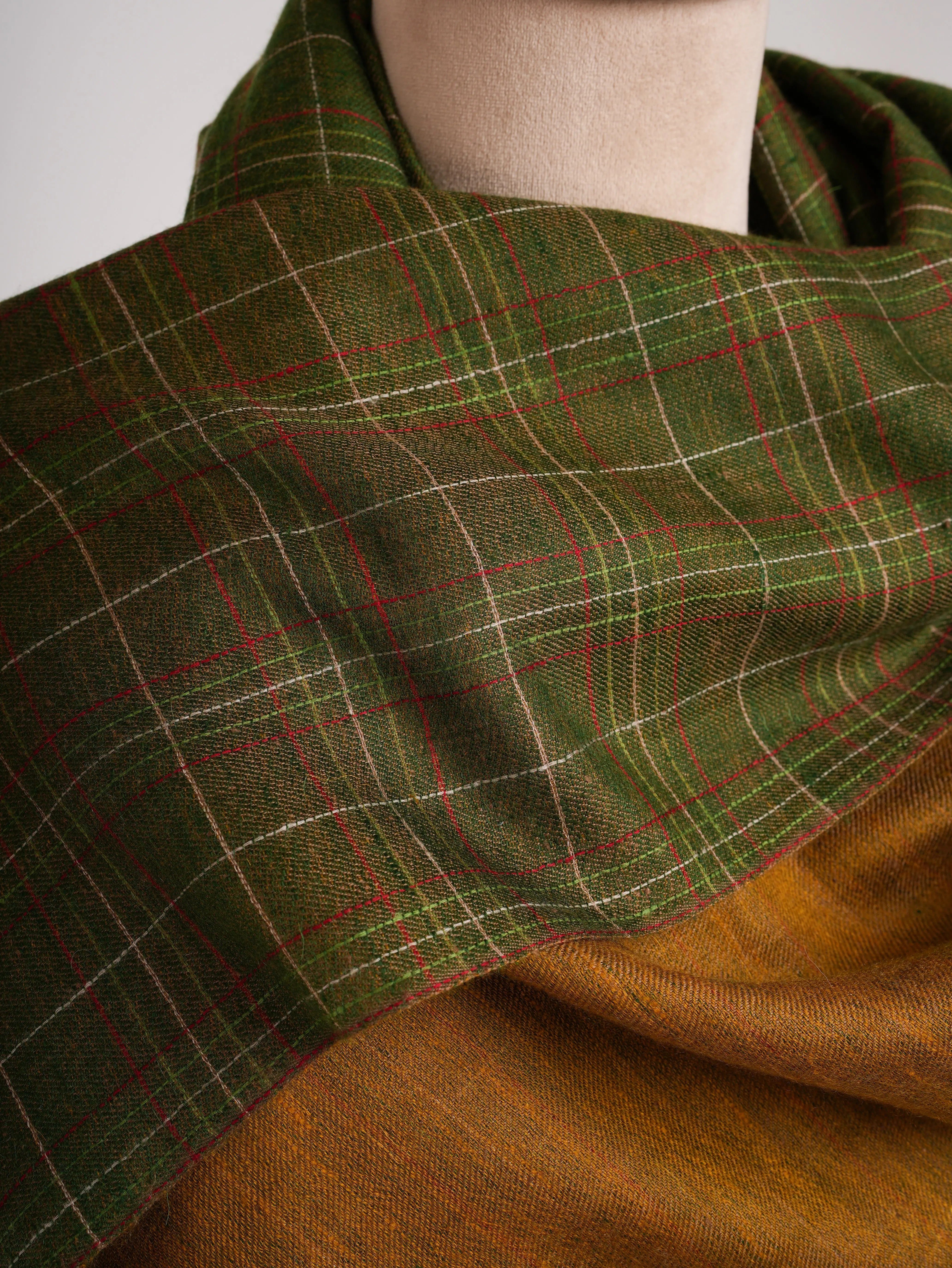 Dualshade Handwoven Kashmiri Pashmina Shawl Shahkaar
