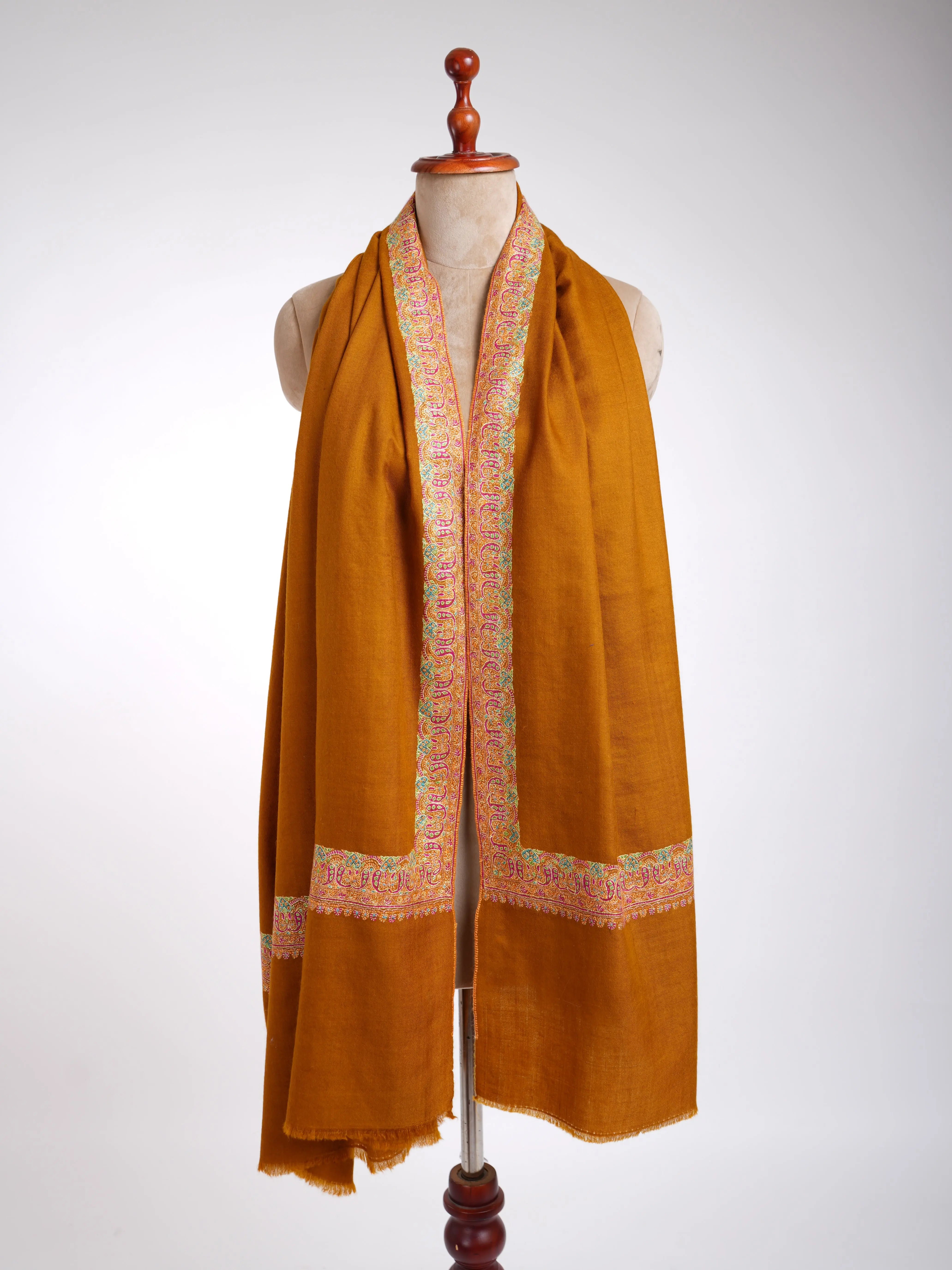 Embroidered Neemdaur Handmade Pashmina Shawl Shahkaar