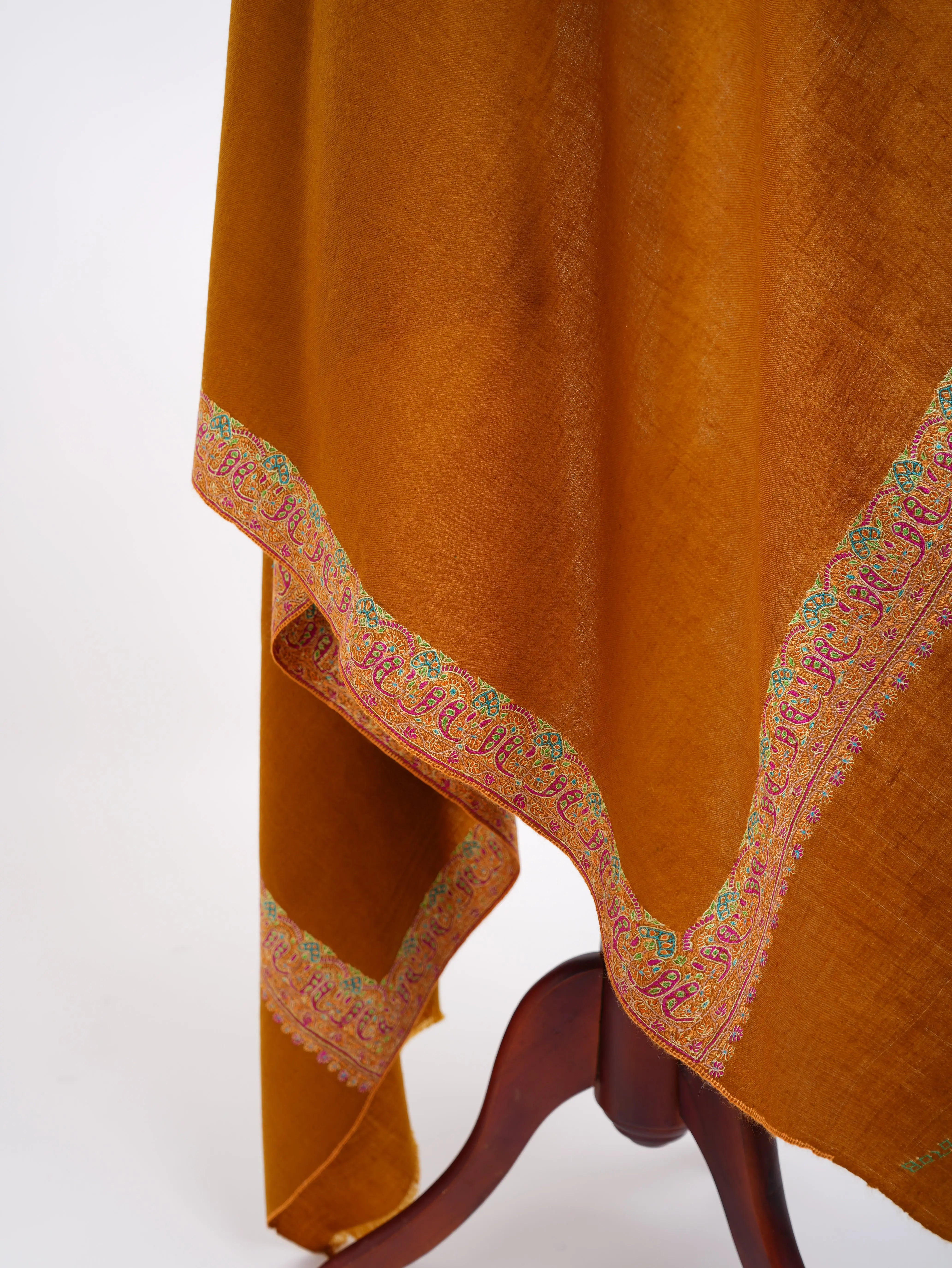 Embroidered Neemdaur Handmade Pashmina Shawl Shahkaar