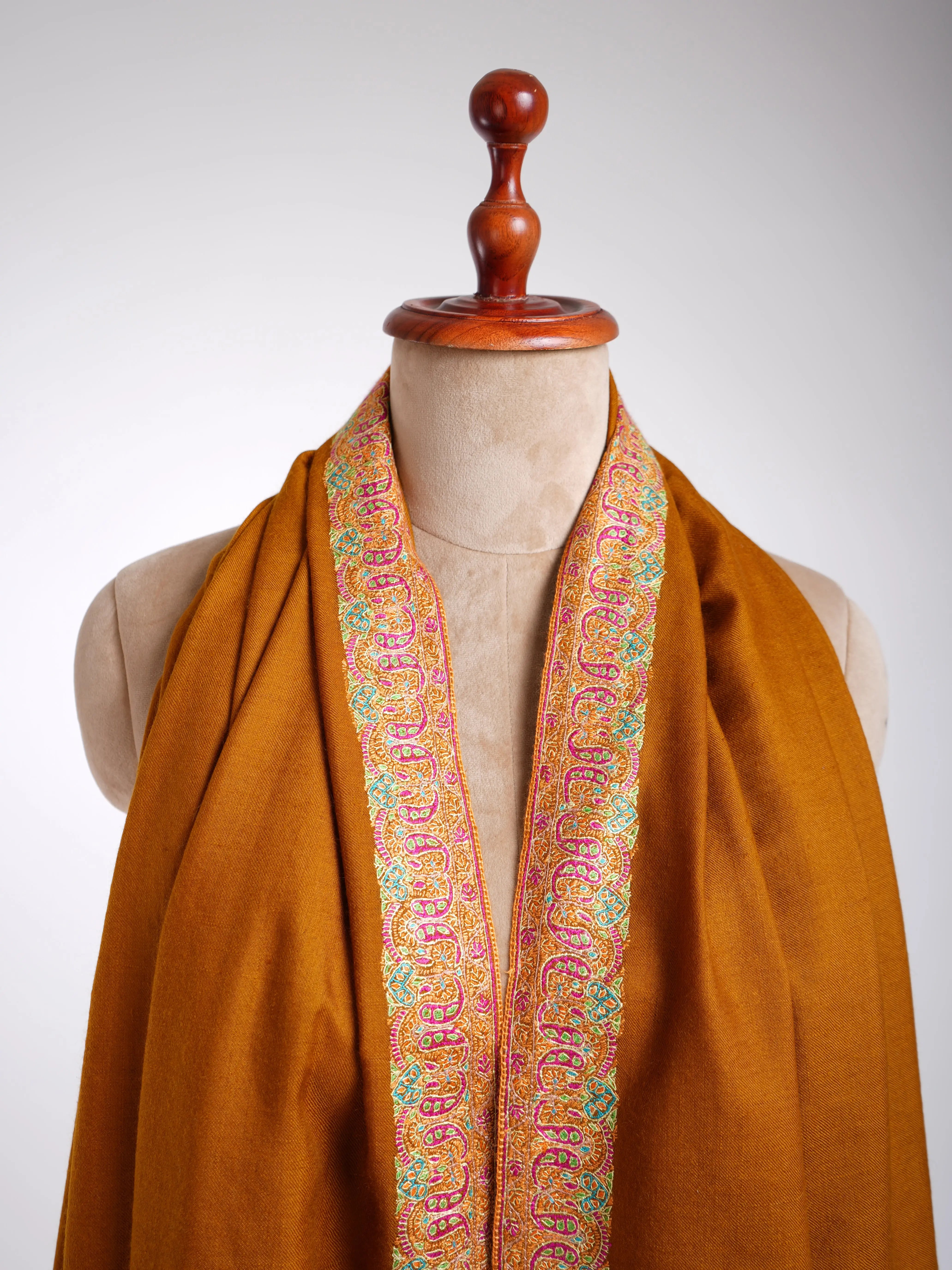Embroidered Neemdaur Handmade Pashmina Shawl Shahkaar