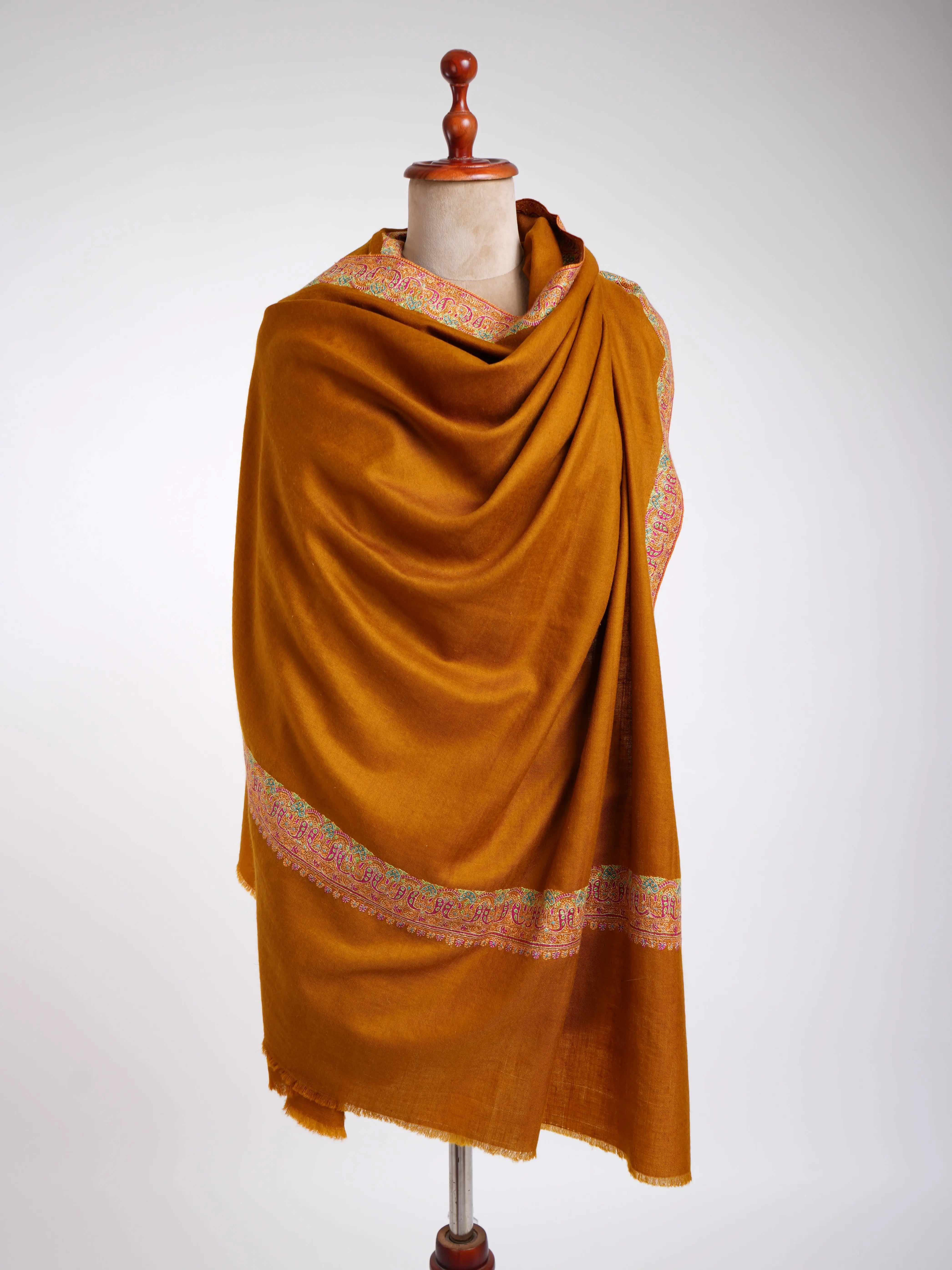 Embroidered Neemdaur Handmade Pashmina Shawl Shahkaar