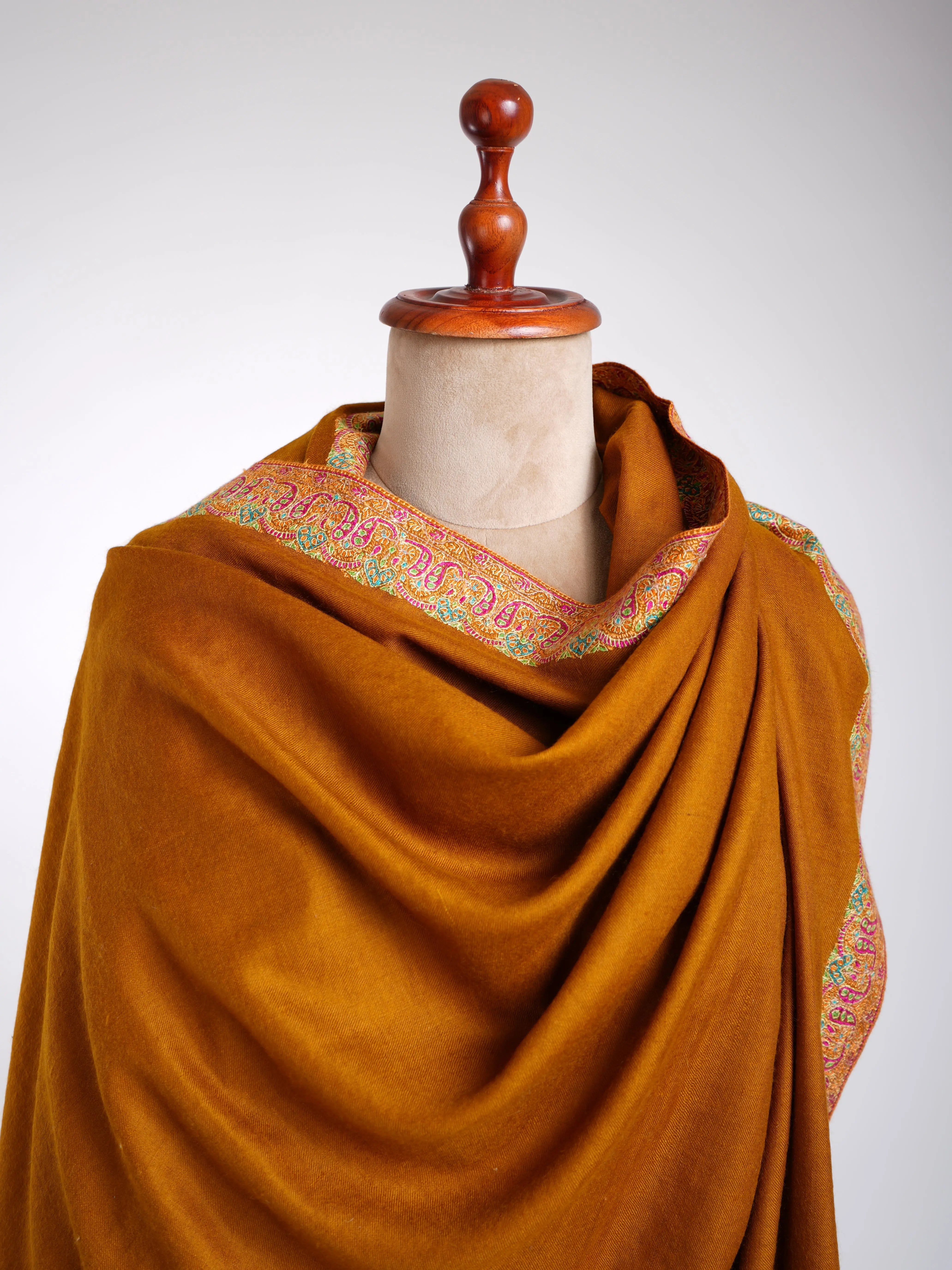 Embroidered Neemdaur Handmade Pashmina Shawl Shahkaar