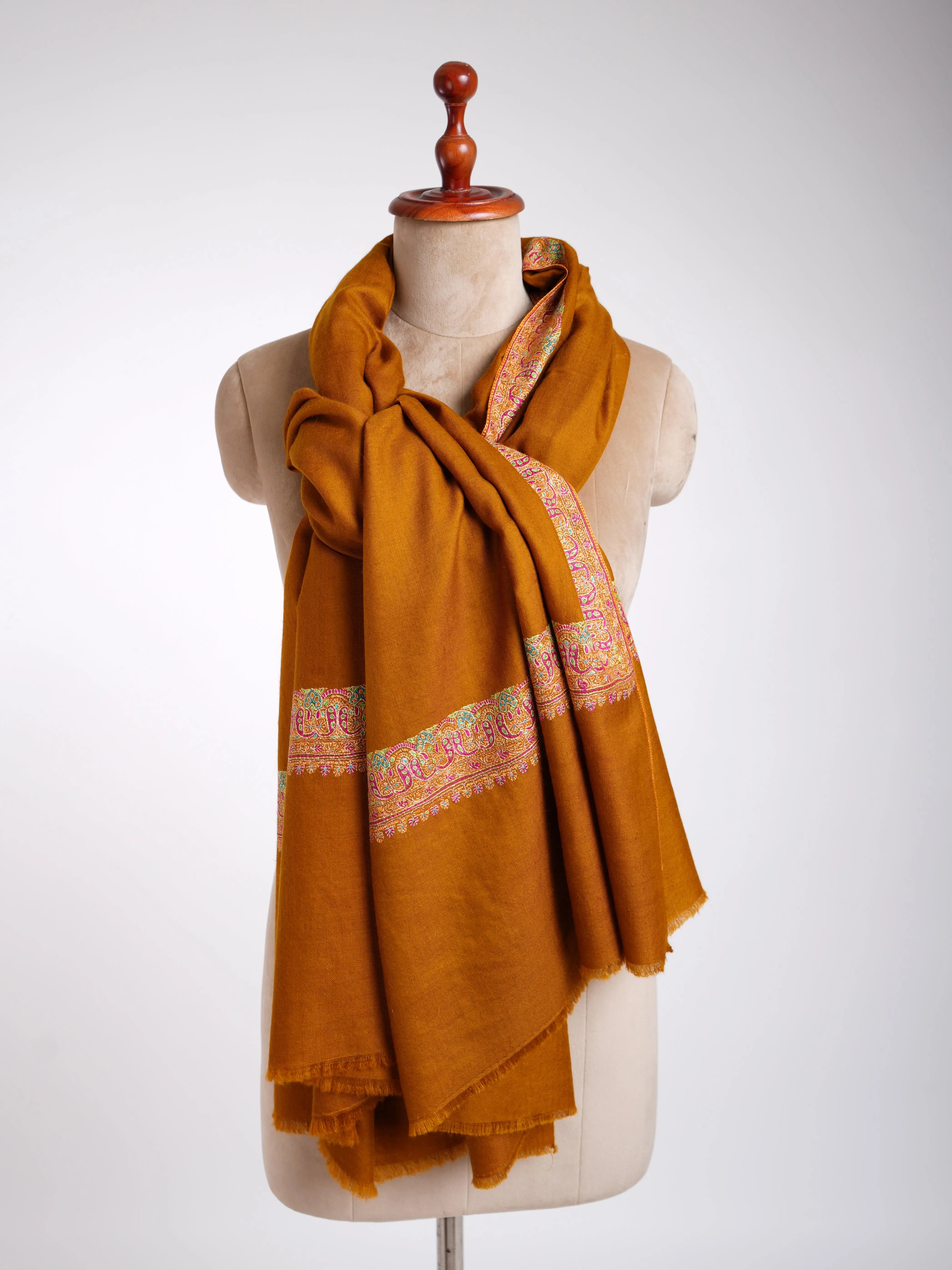 Embroidered Neemdaur Handmade Pashmina Shawl Shahkaar