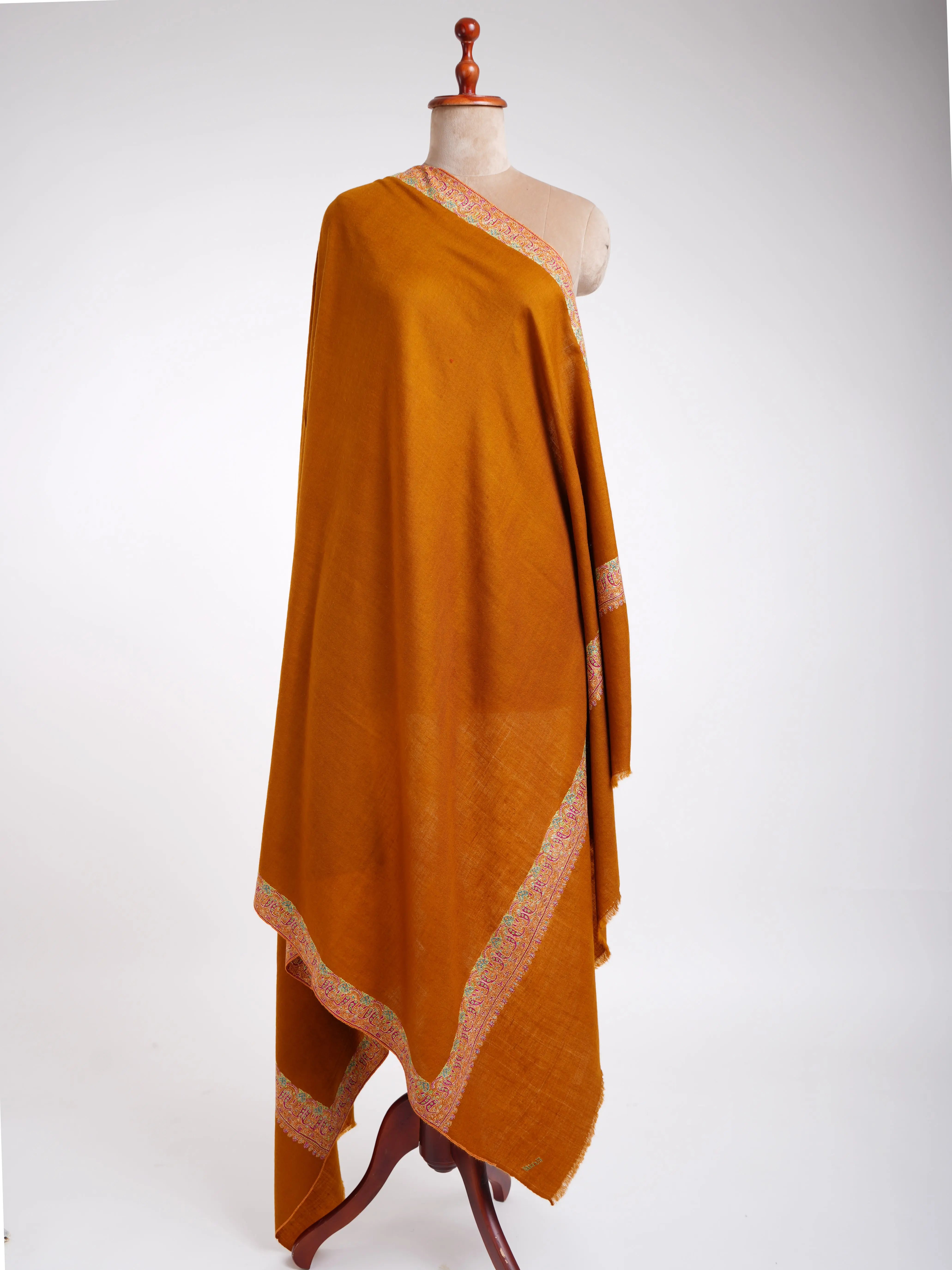 Embroidered Neemdaur Handmade Pashmina Shawl Shahkaar