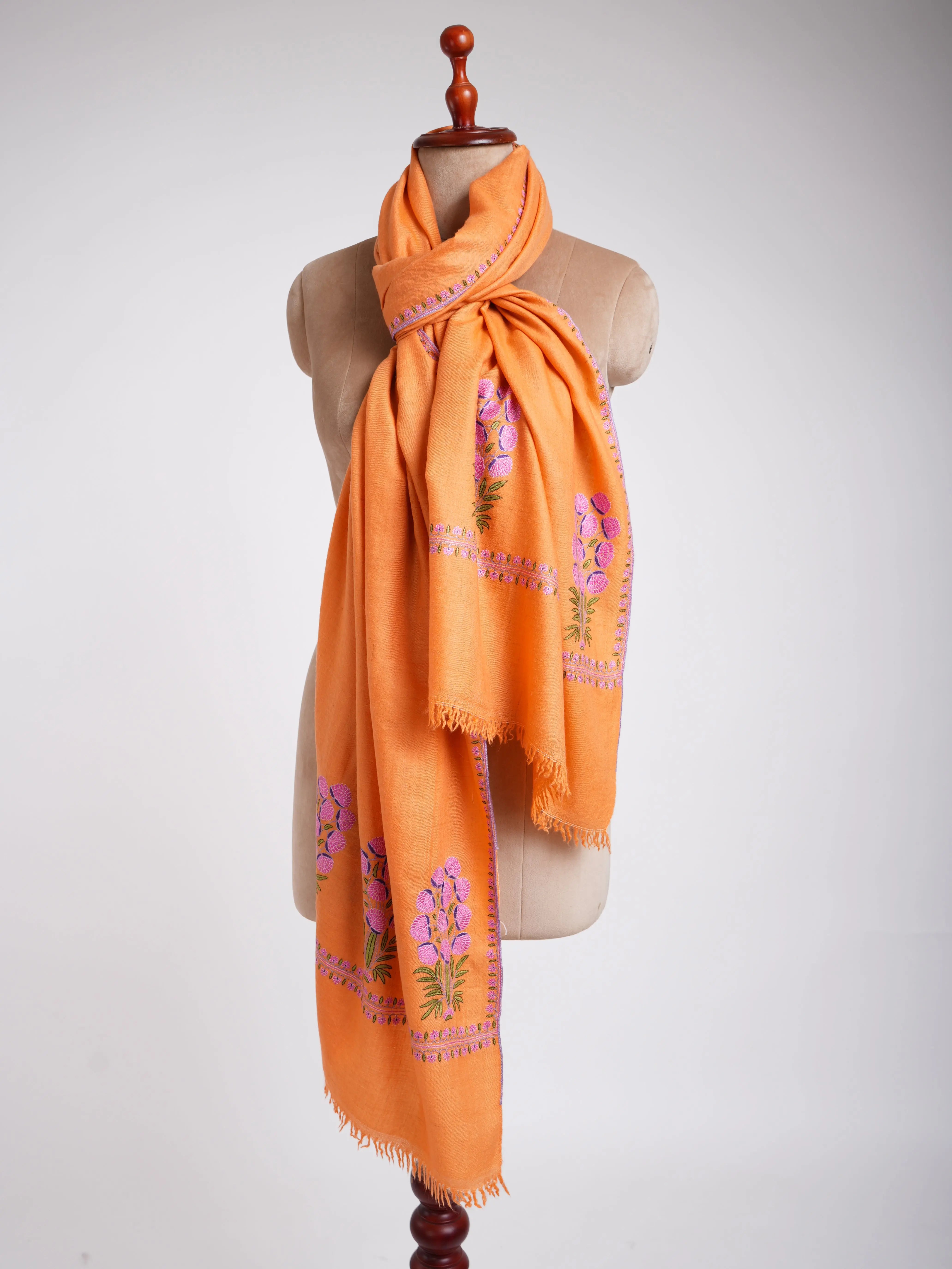Embroidered Real Pashmina Shawl Shahkaar