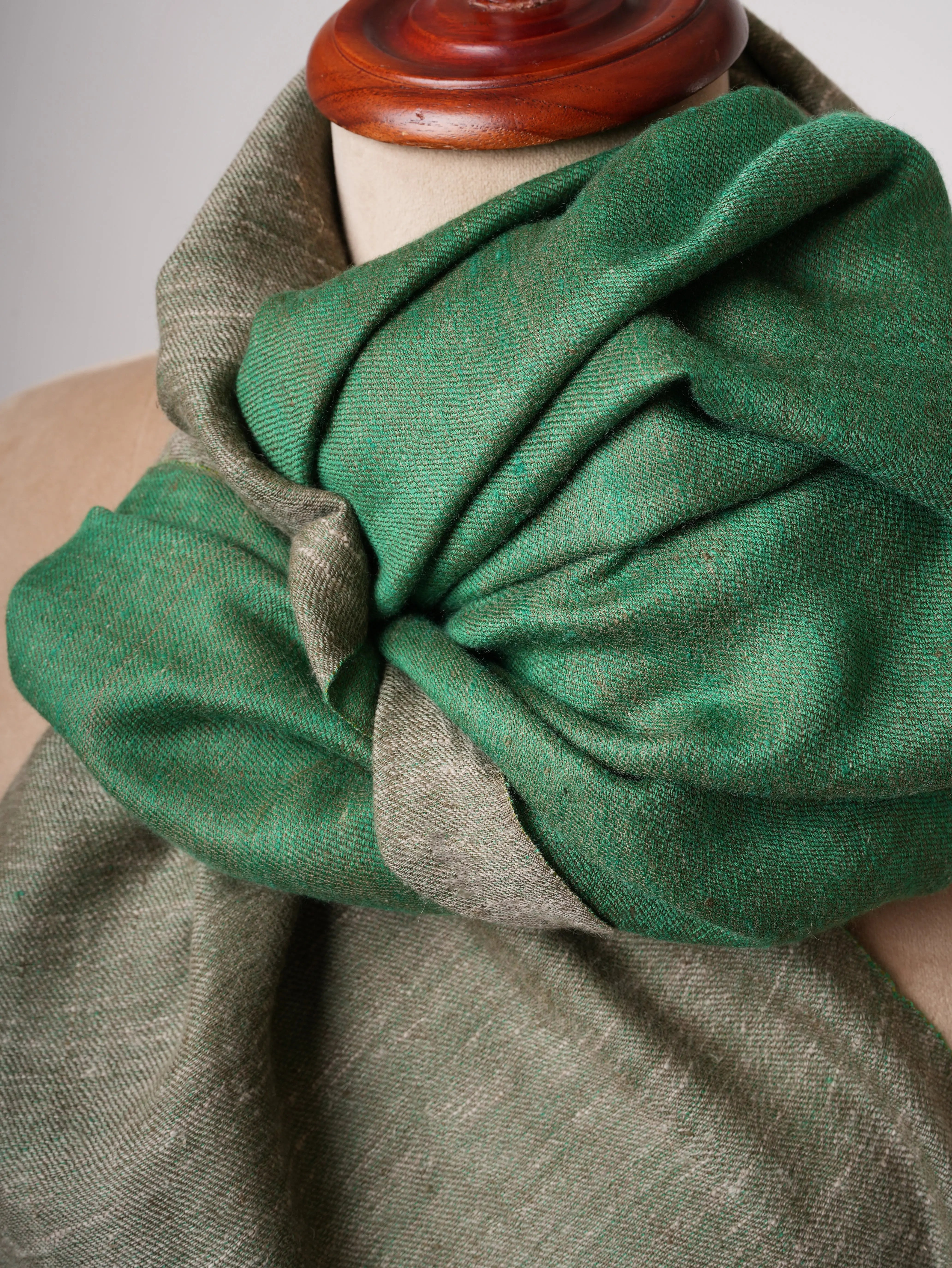 Emerald Green Dual-Shade Pashmina Shawl – Soft & Luxurious Shahkaar