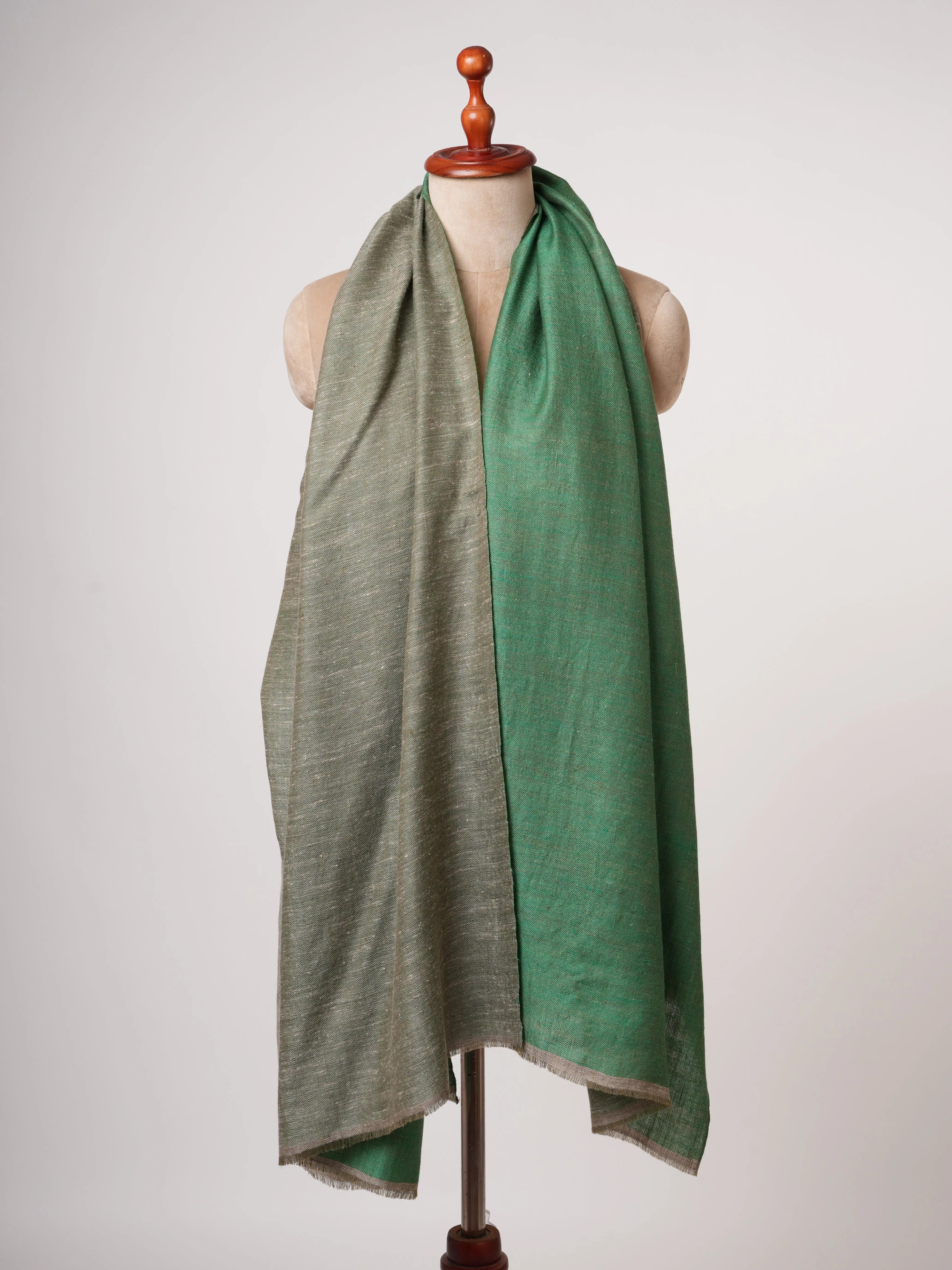 Emerald Green Dual-Shade Pashmina Shawl – Soft & Luxurious Shahkaar
