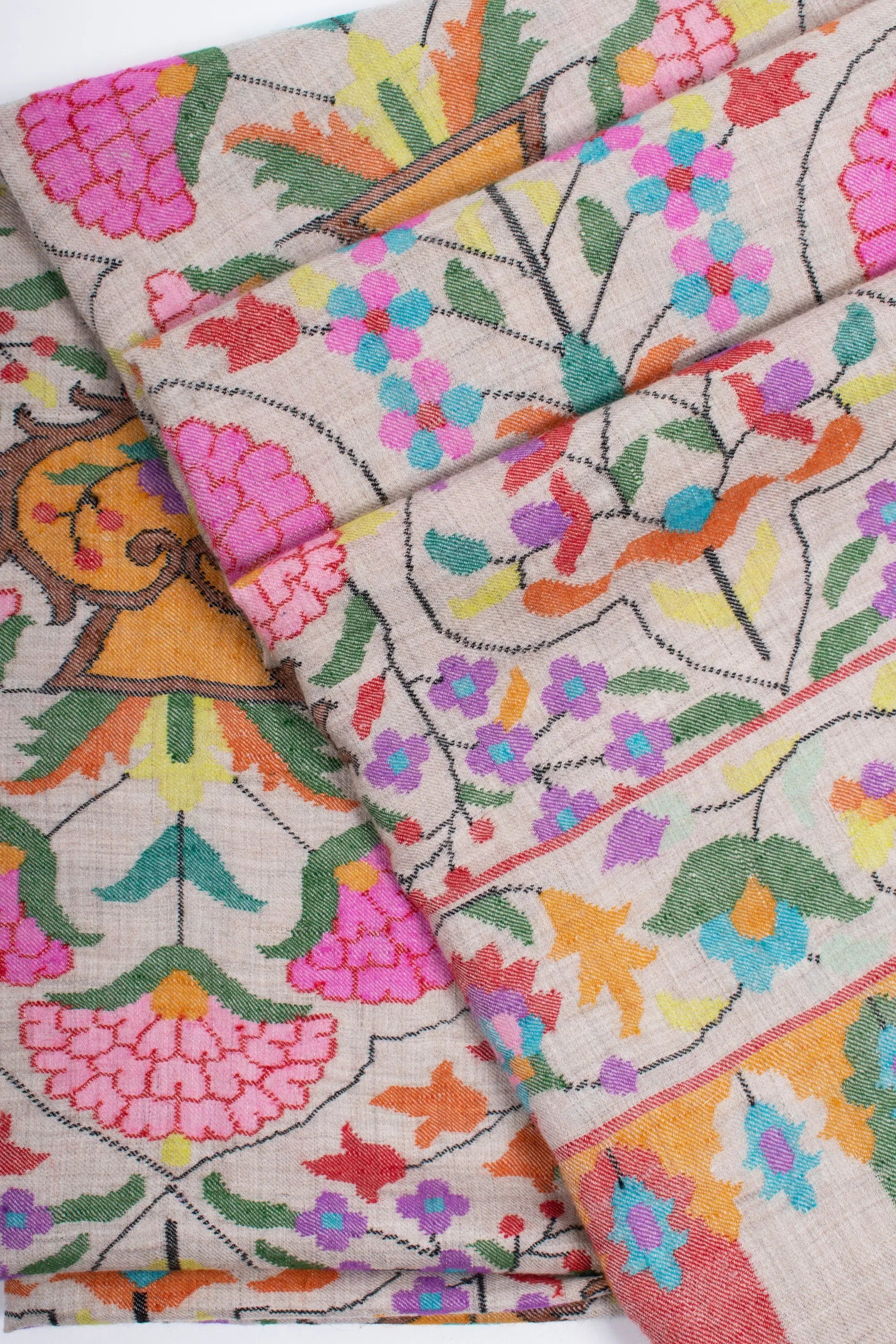 Exclusive Kashmiri Shawls, Kani Weave Cashmere Wraps, Special Handmade Scarves, Unique Wraps, Wedding Gifts, 40x80" - MALIBU Shahkaar