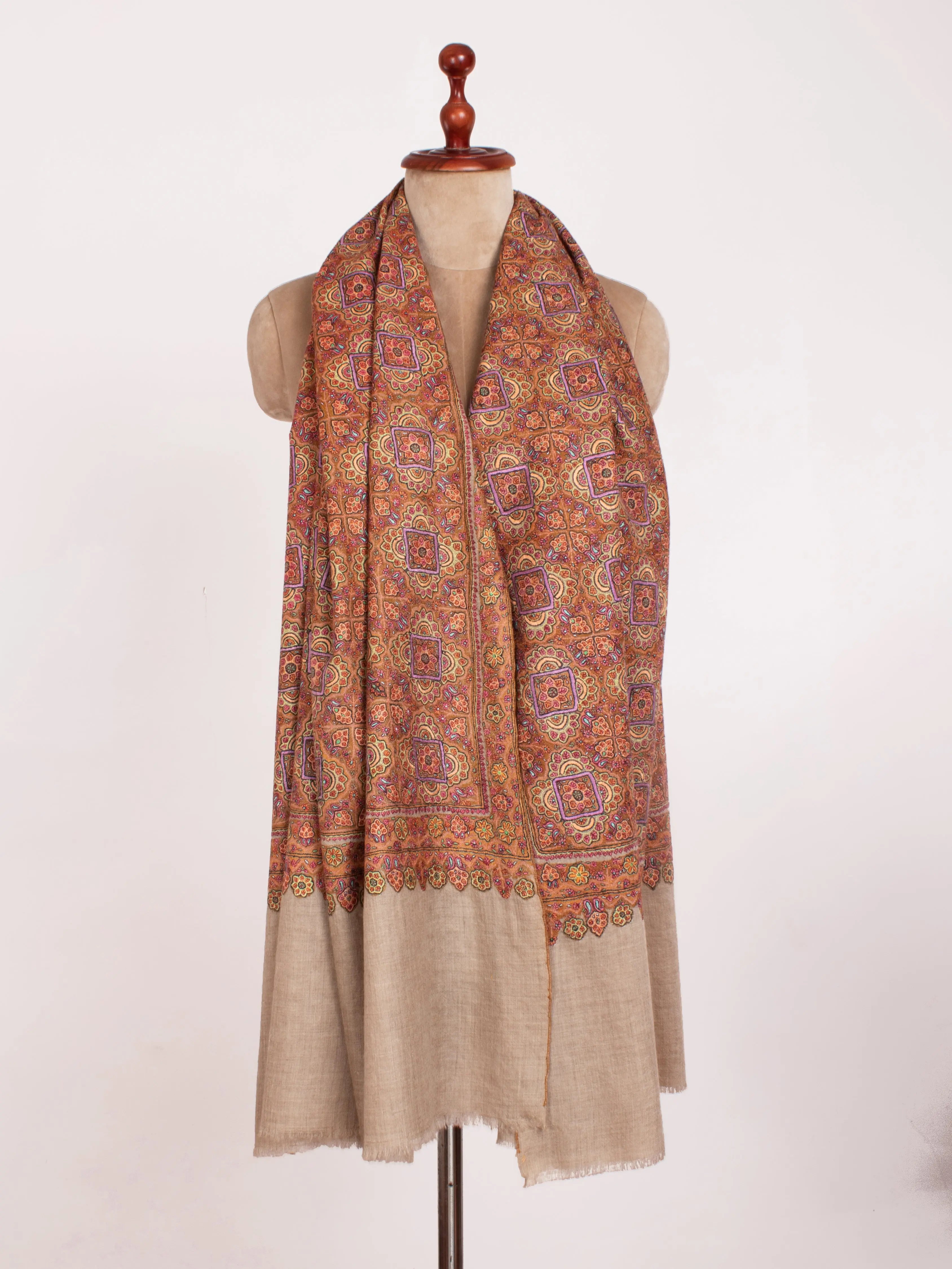 Exclusive Wedding Bridal Jamavar Pashmina Shawl Shahkaar