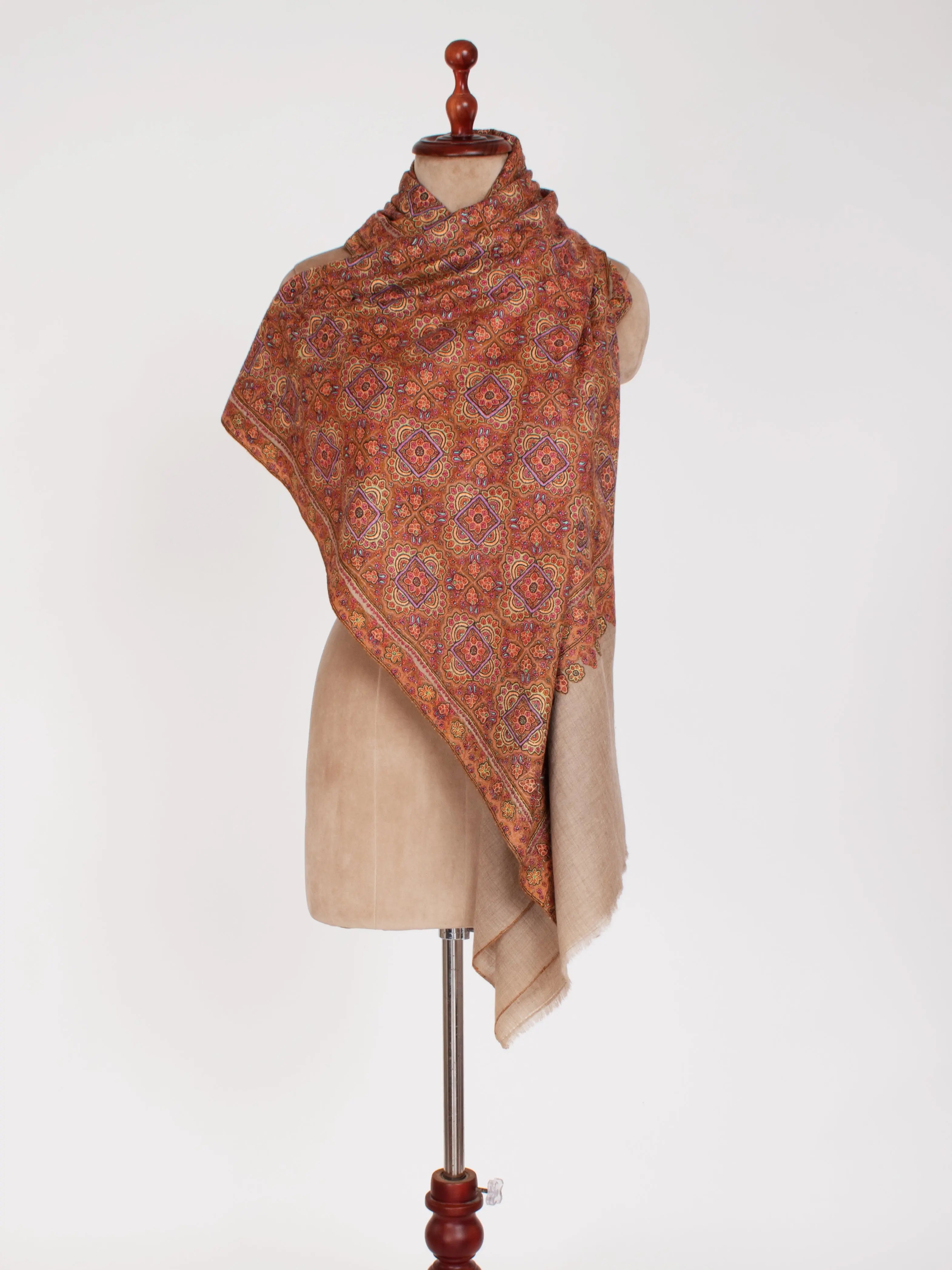 Exclusive Wedding Bridal Jamavar Pashmina Shawl Shahkaar