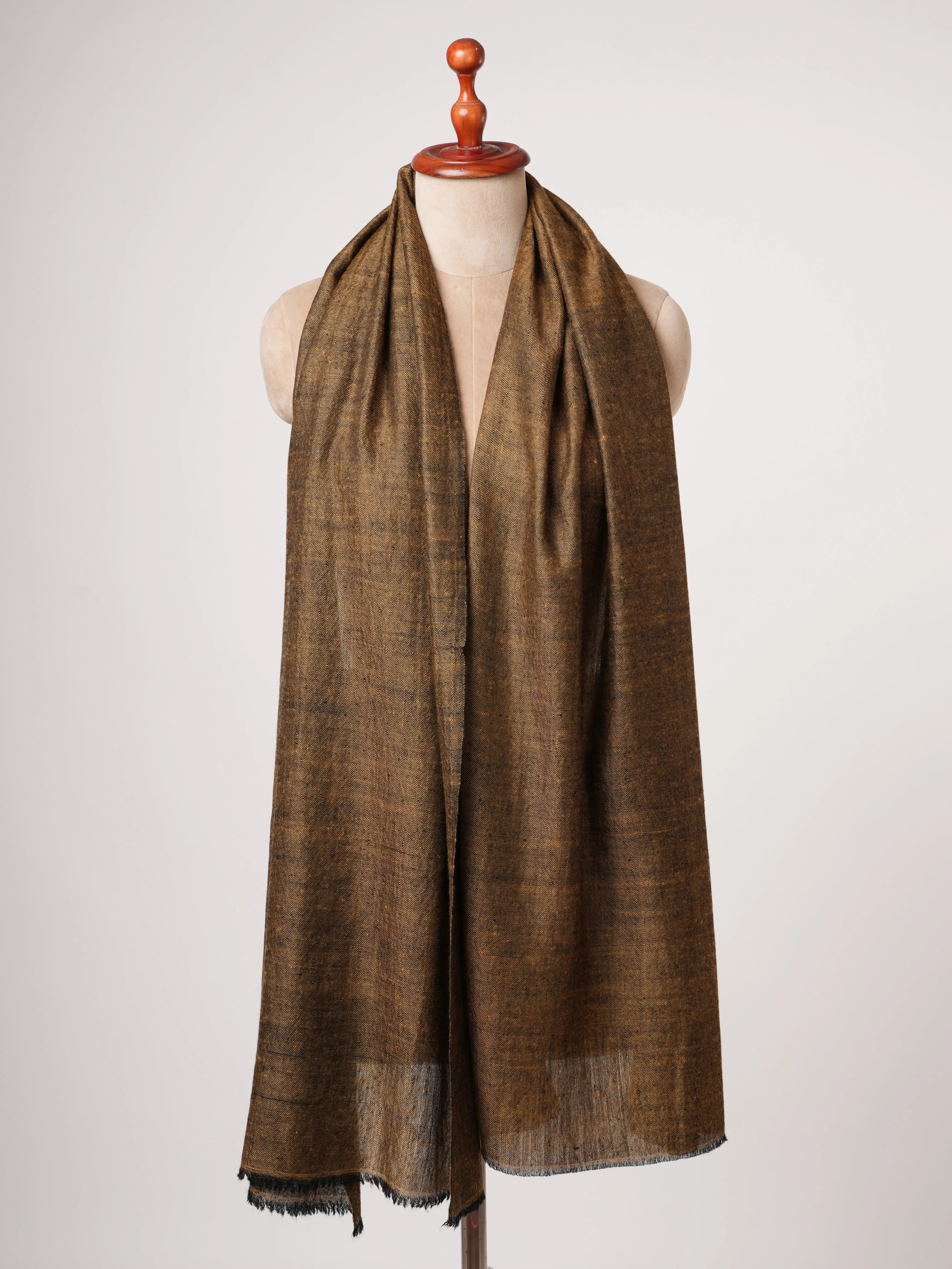 Featherlight Baby Soft Golden Luxurious Cashmere Scarf – Lightweight & Elegant Shahkaar