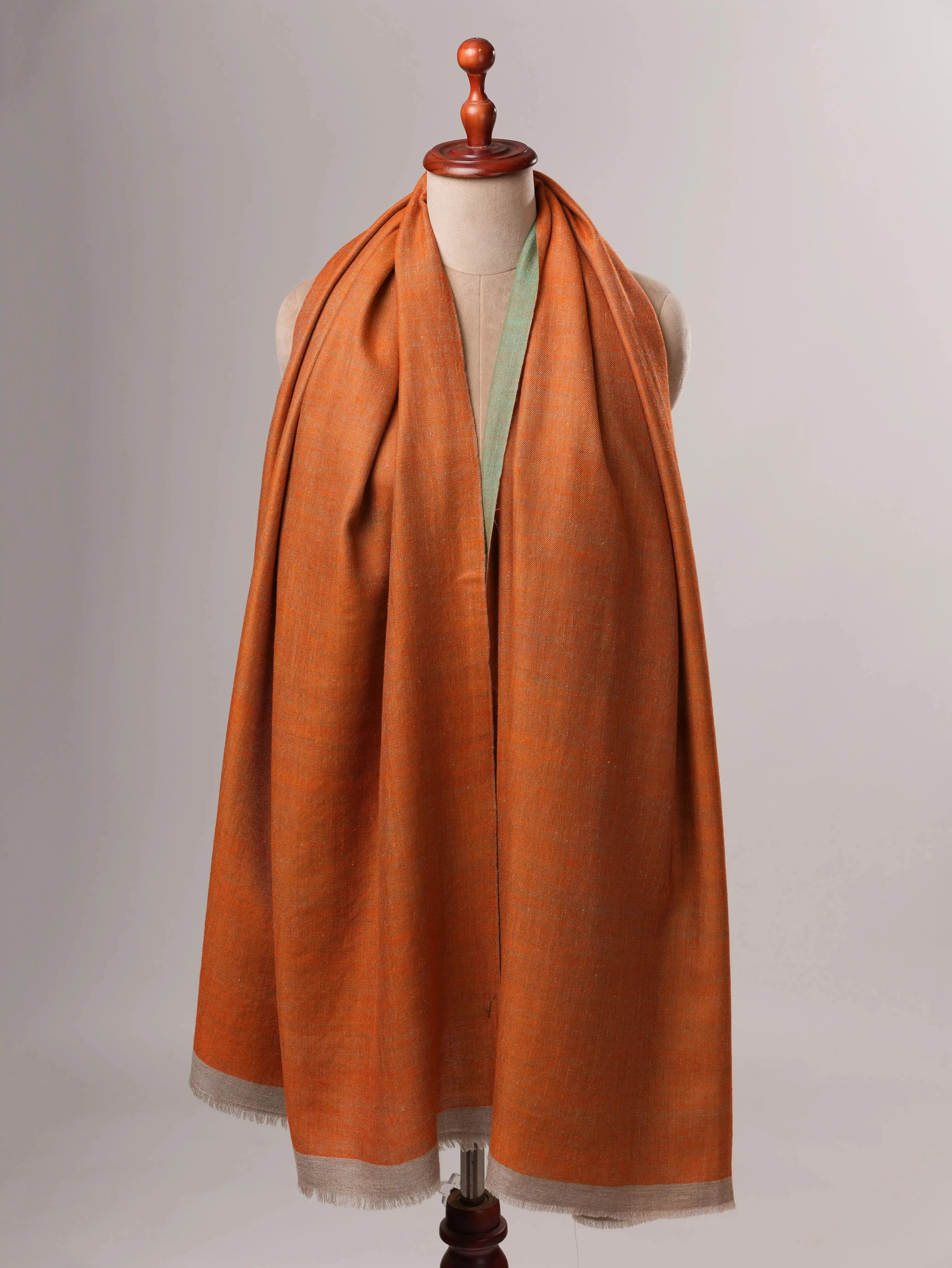 Featherlight Dual Tone Handwoven Pashmina Shawl Shahkaar