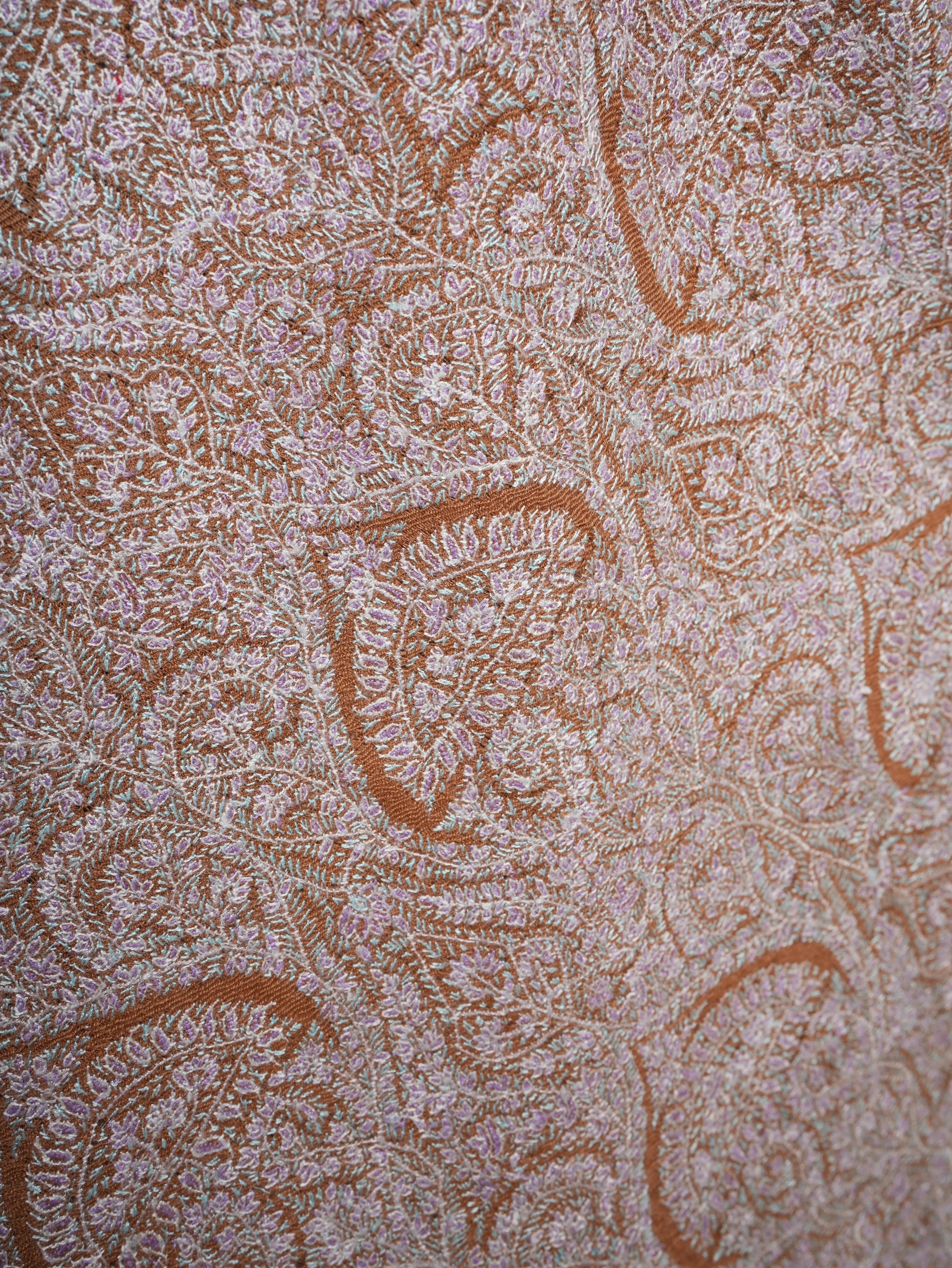Fine Sozni Embroidered Jamavar Pashmina Shawl | Handcrafted Kashmiri Luxury by Shahkaar Shahkaar