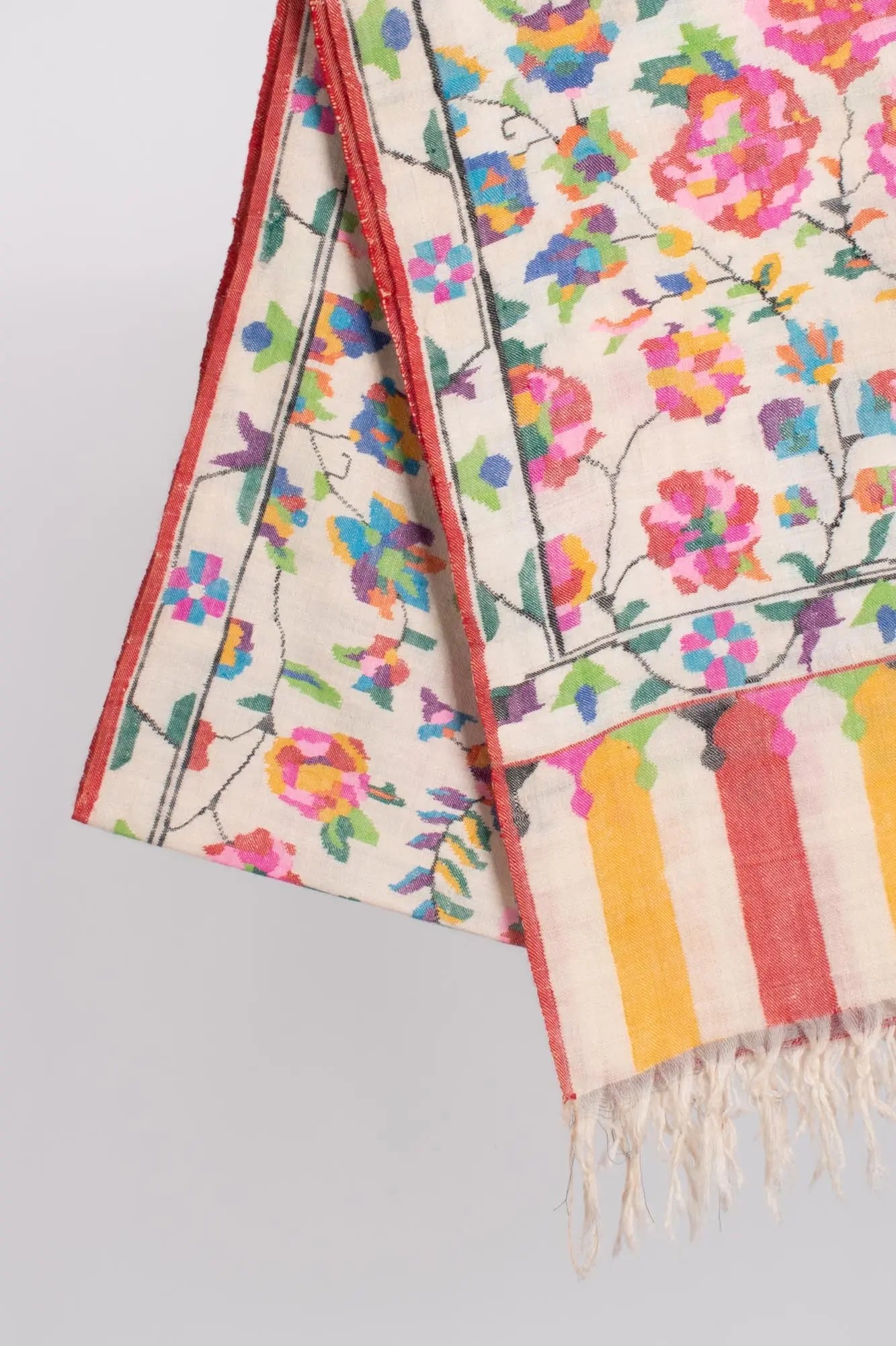 Floral Kani Pashmina Shawl - TRENT Shahkaar