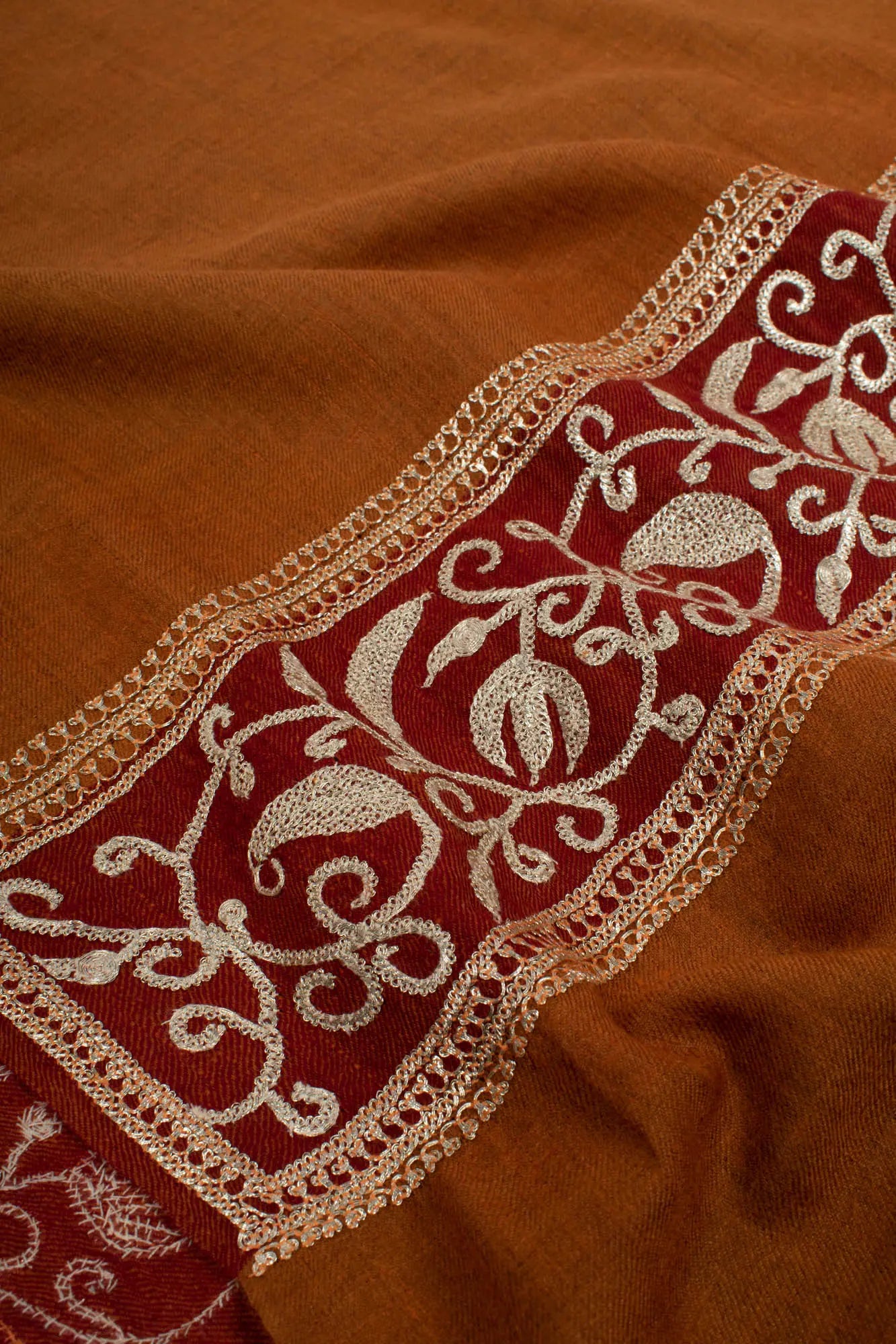 Gold Tilla Embroidered Pashmina Shawl - BLACKPOOL Shahkaar