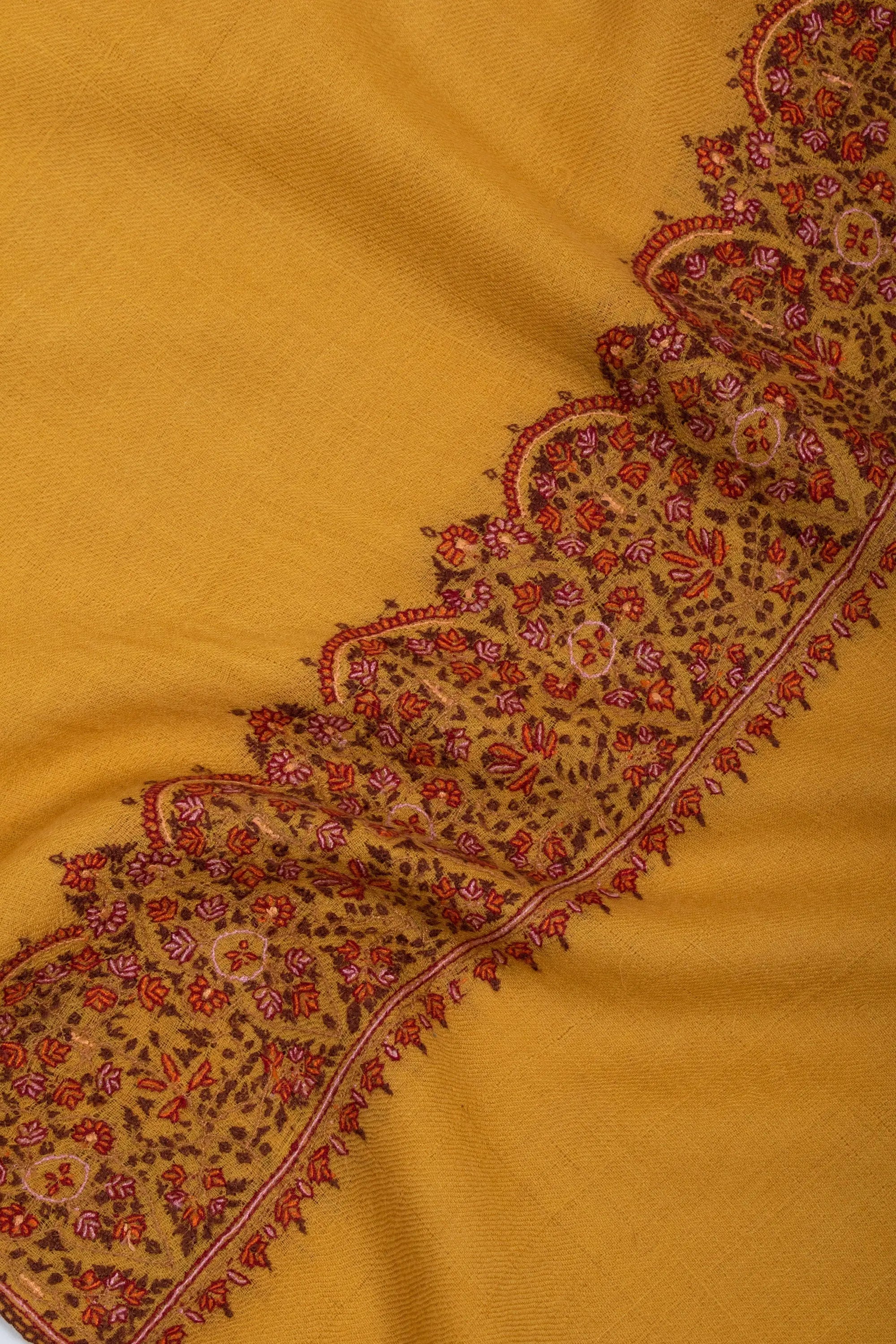 Golden Ideas, Luxe Scarves, Super Soft Pashminas, Needlework Embroideries, Kashmiri Shawls, Goat Scarf, Luxury Cashmere, 28x80" - ROCKPORT Shahkaar