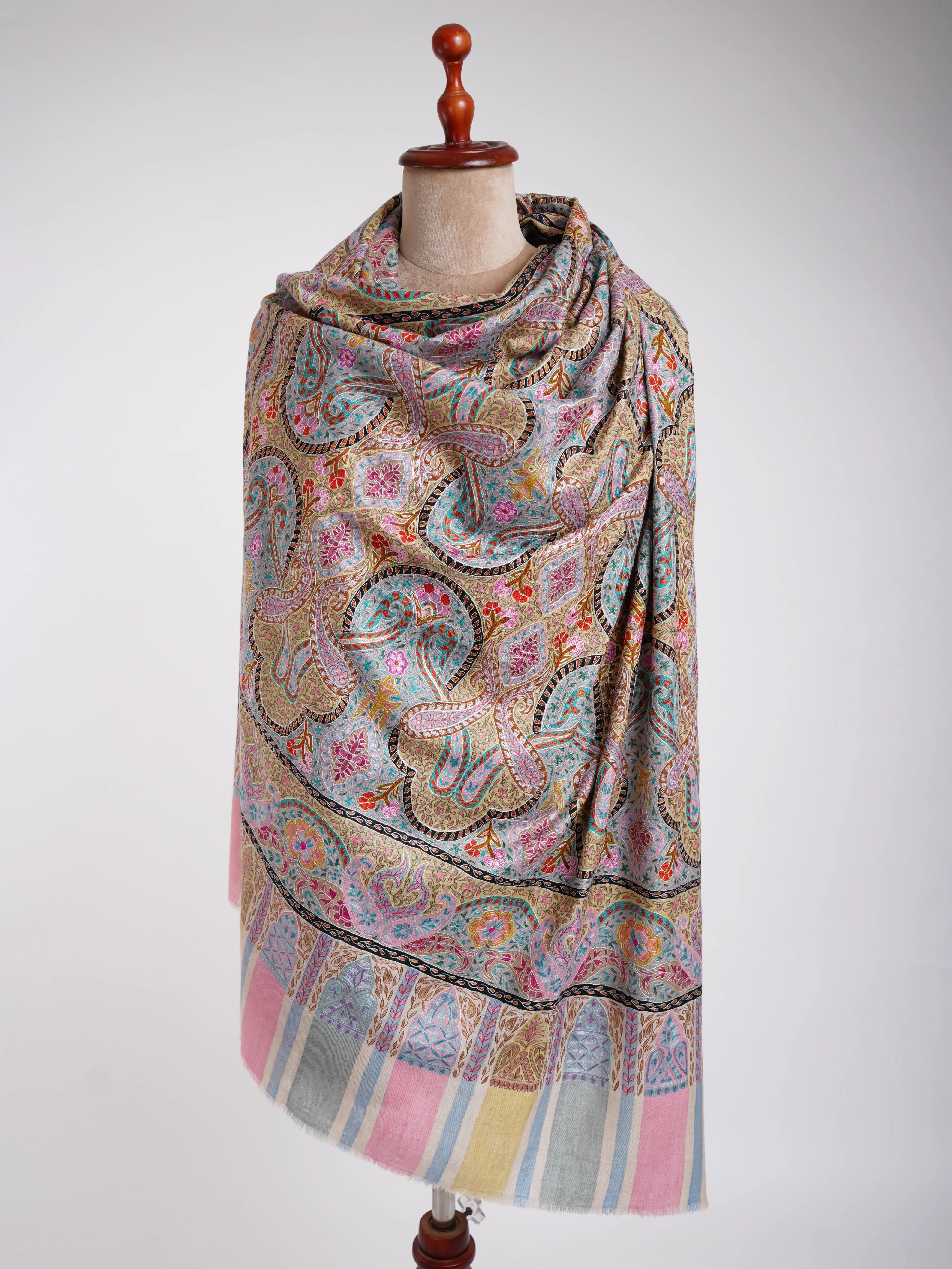 Hand Embroidered Kalamkari Bridal Wrap Shahkaar