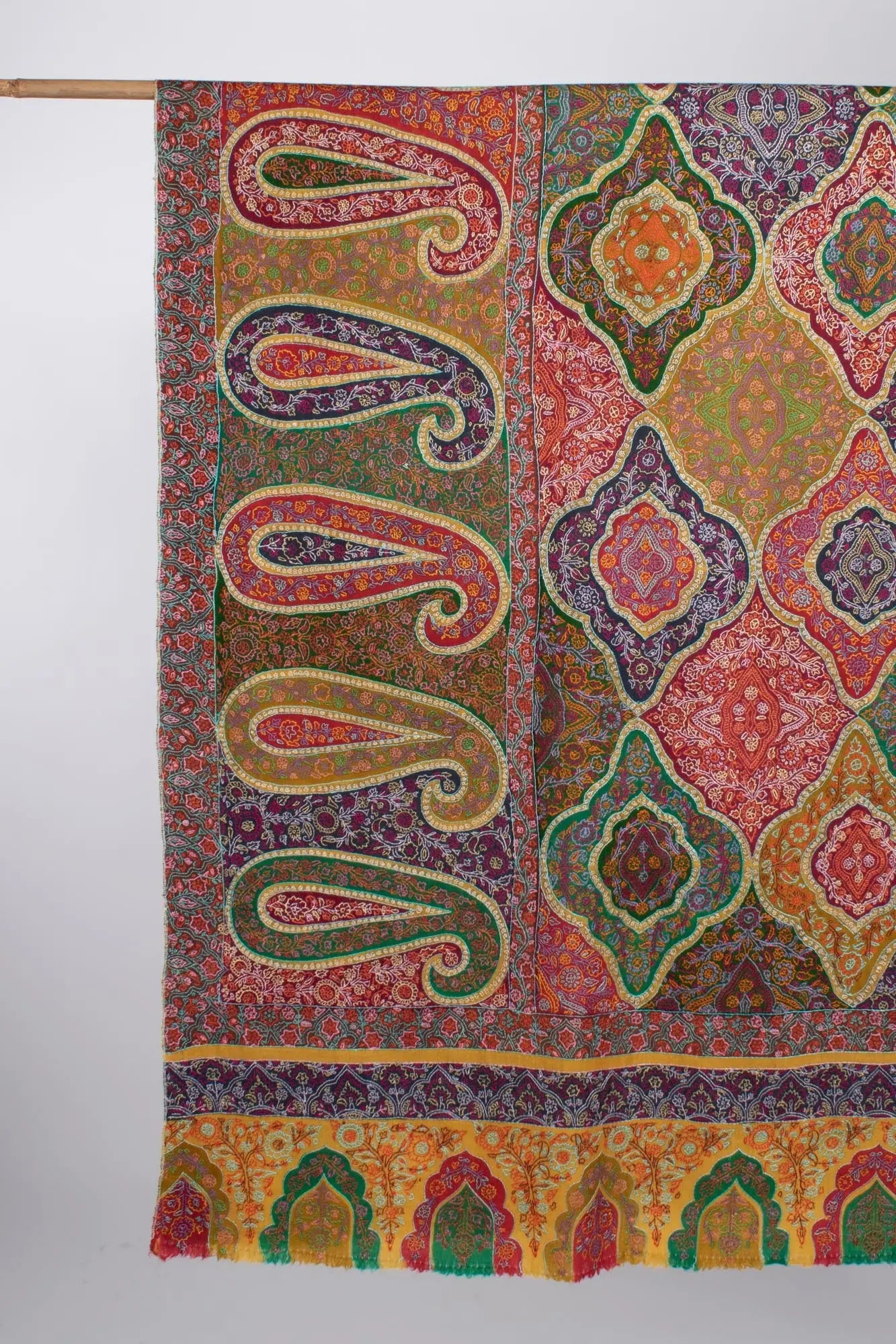Hand Embroidered Kashmiri Pashmina Shawl - PALI Shahkaar