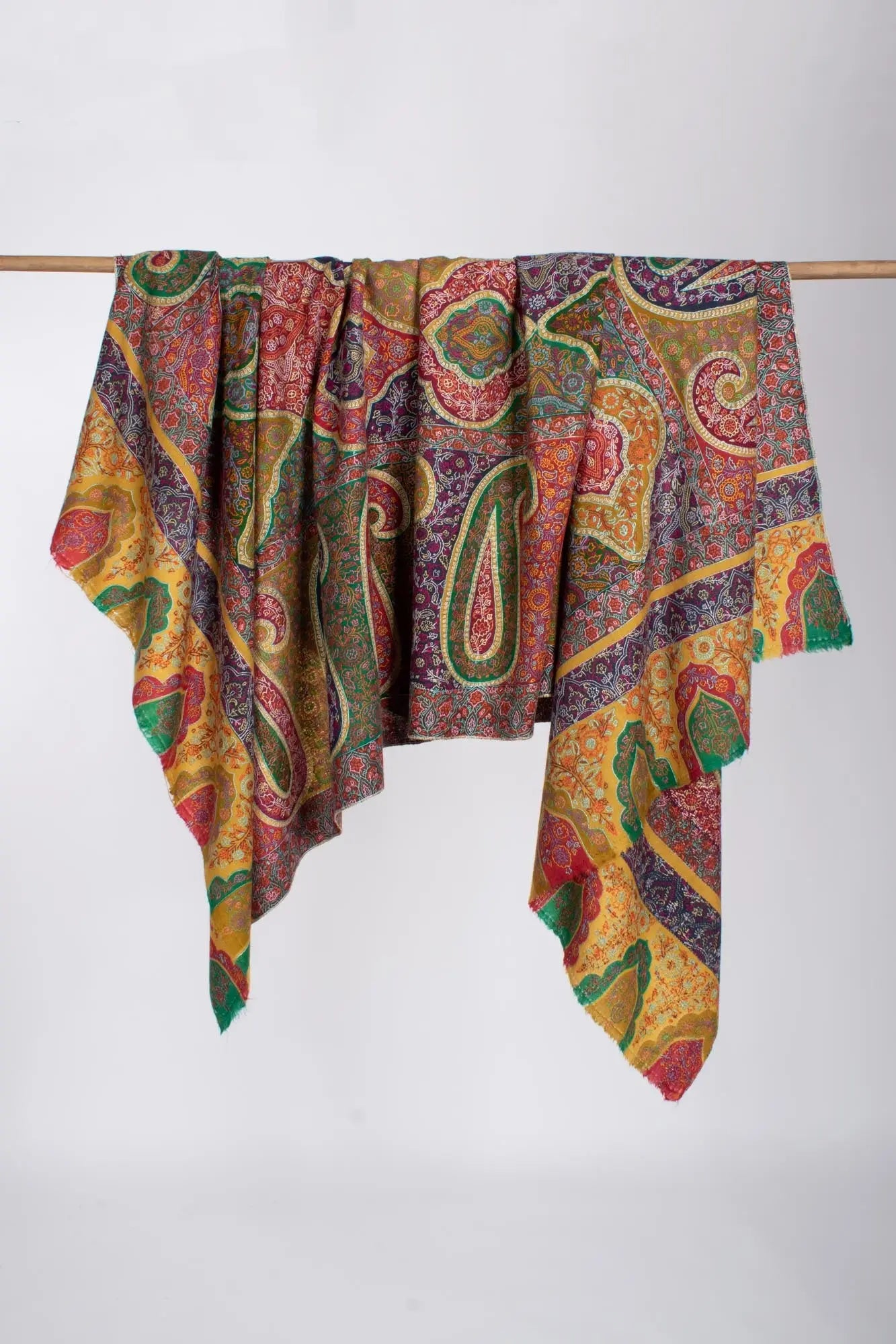 Hand Embroidered Kashmiri Pashmina Shawl - PALI Shahkaar
