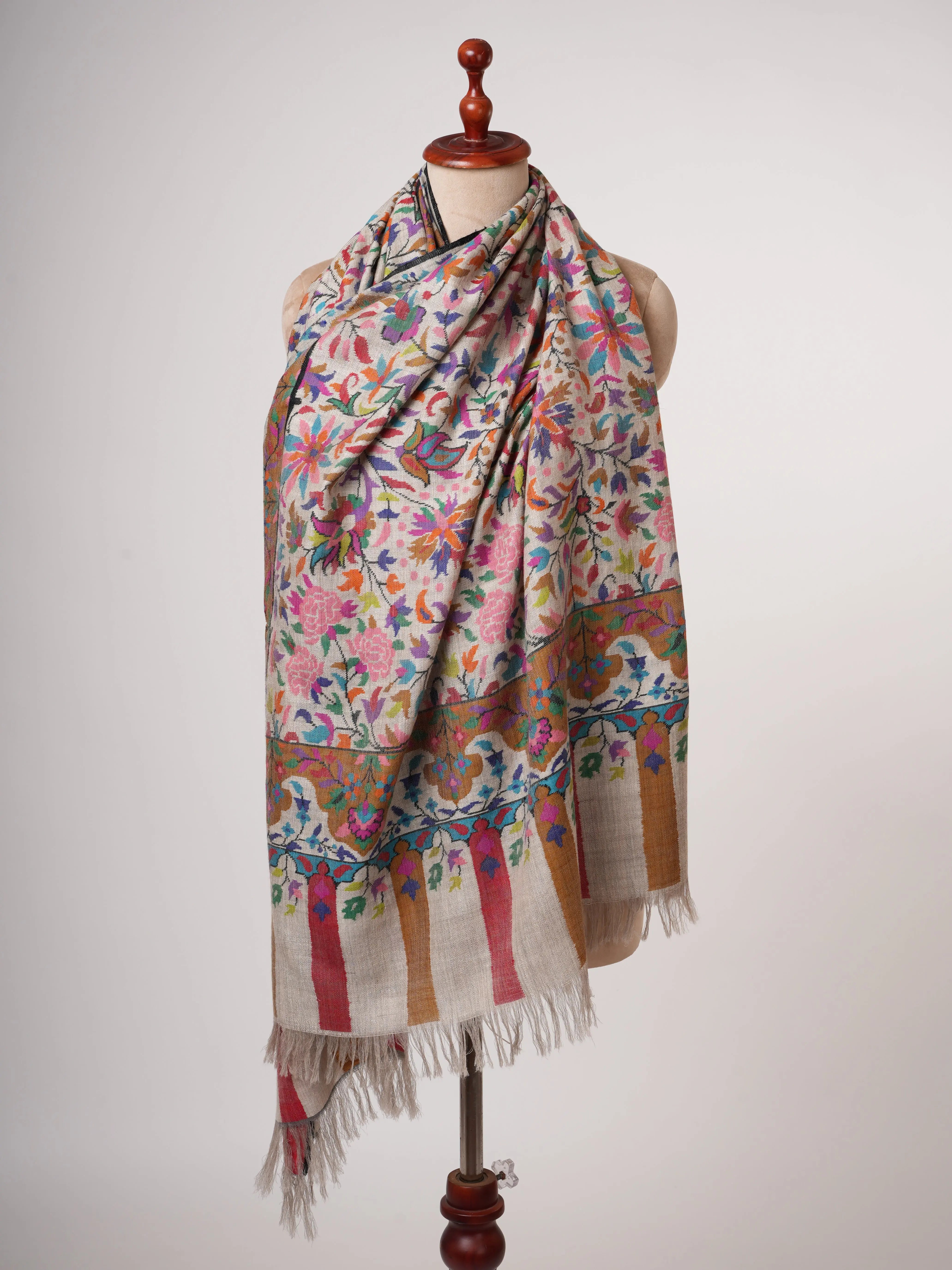 Handloomed Authentic Kani Pashmina Shawl | Handwoven in Kashmir Shahkaar
