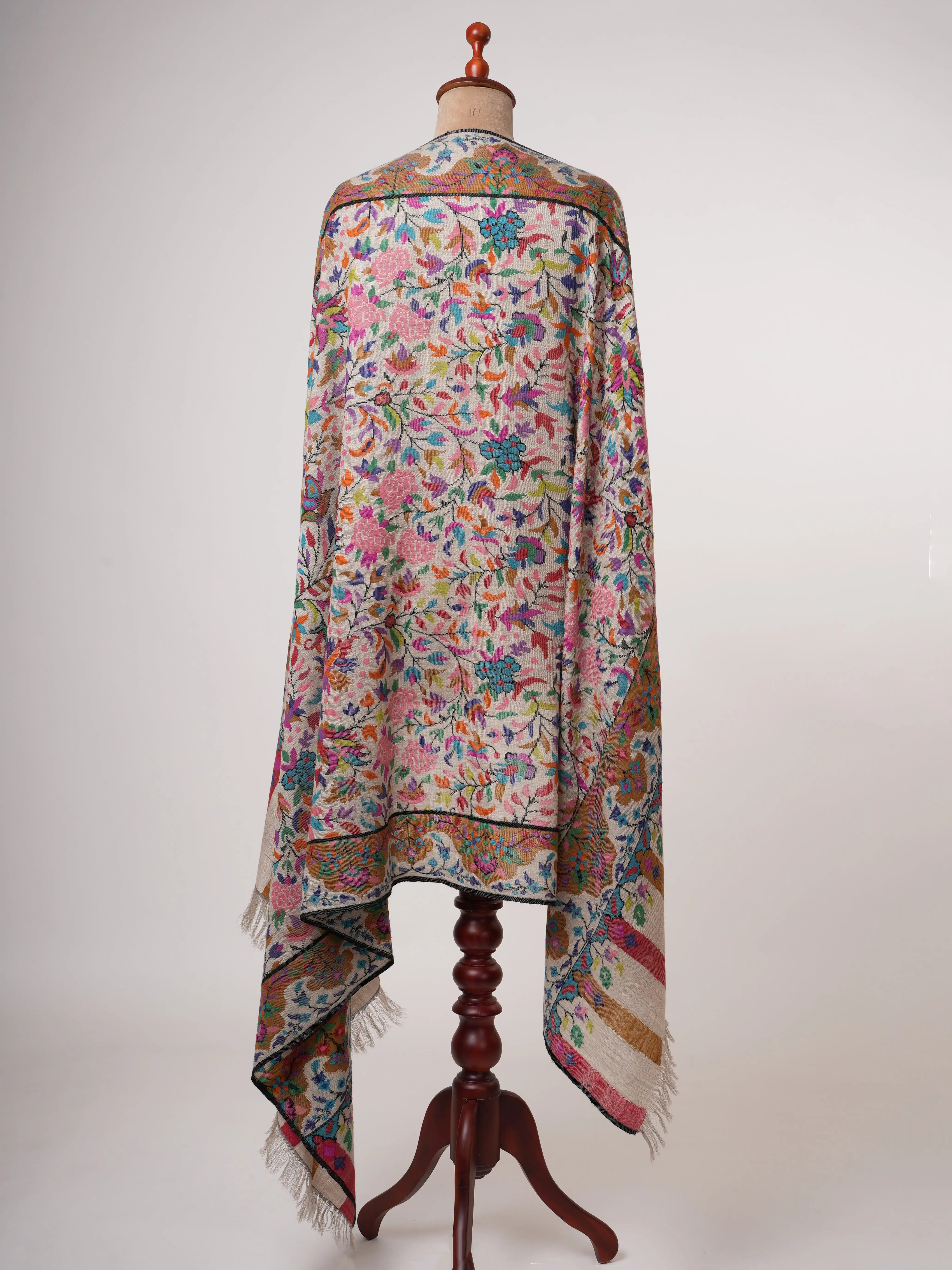 Handloomed Authentic Kani Pashmina Shawl | Handwoven in Kashmir Shahkaar